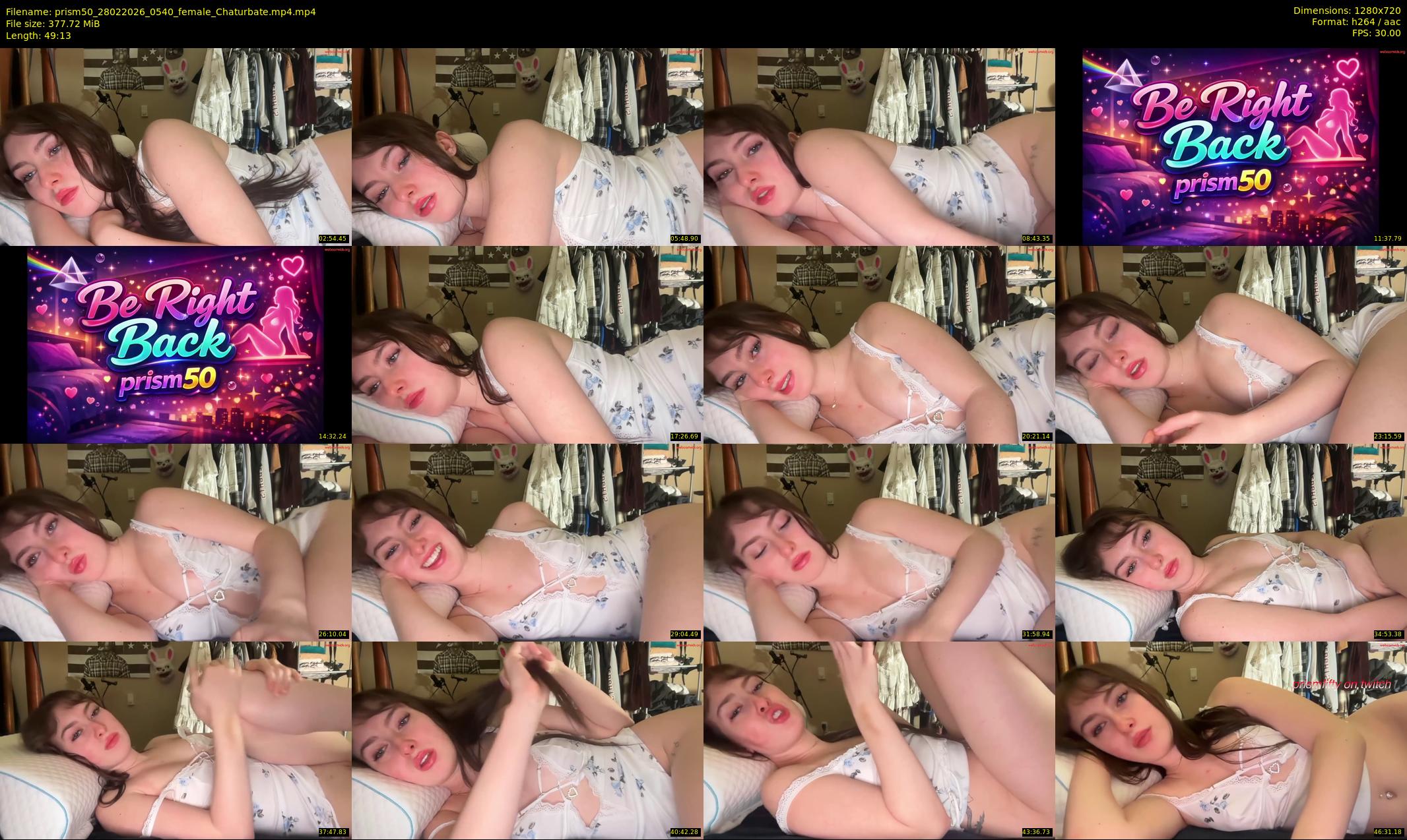 prism50 — 50 minute Chaturbate female cam show recording, 720p, Feb 28, 2026