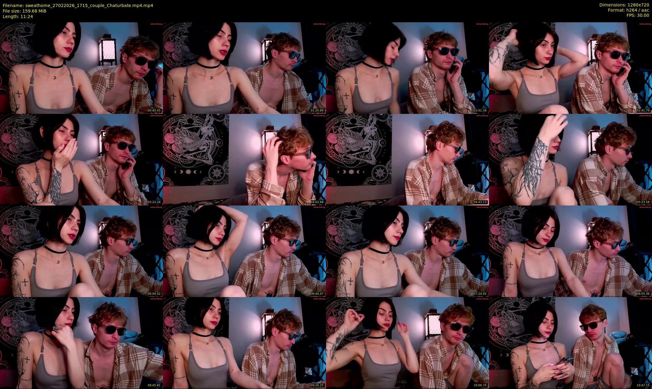 sweathome — 12 minute Chaturbate couple cam show recording, 720p, Feb 27, 2026