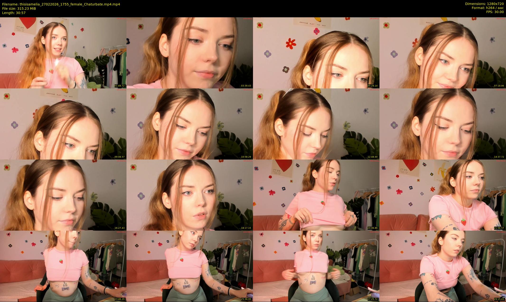 thisisamelia — 31 minute Chaturbate female cam show recording, 720p, Feb 27, 2026