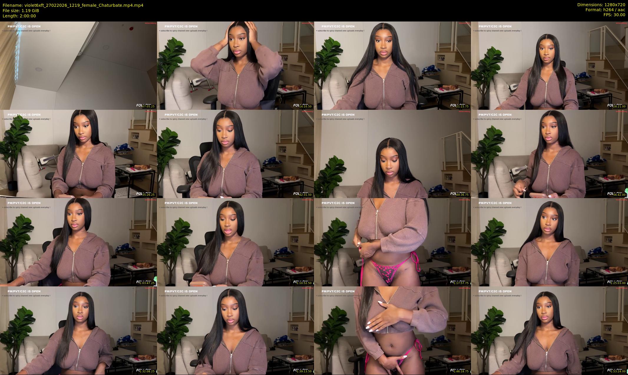 violet6xft — 120 minute Chaturbate female cam show recording, 720p, Feb 27, 2026