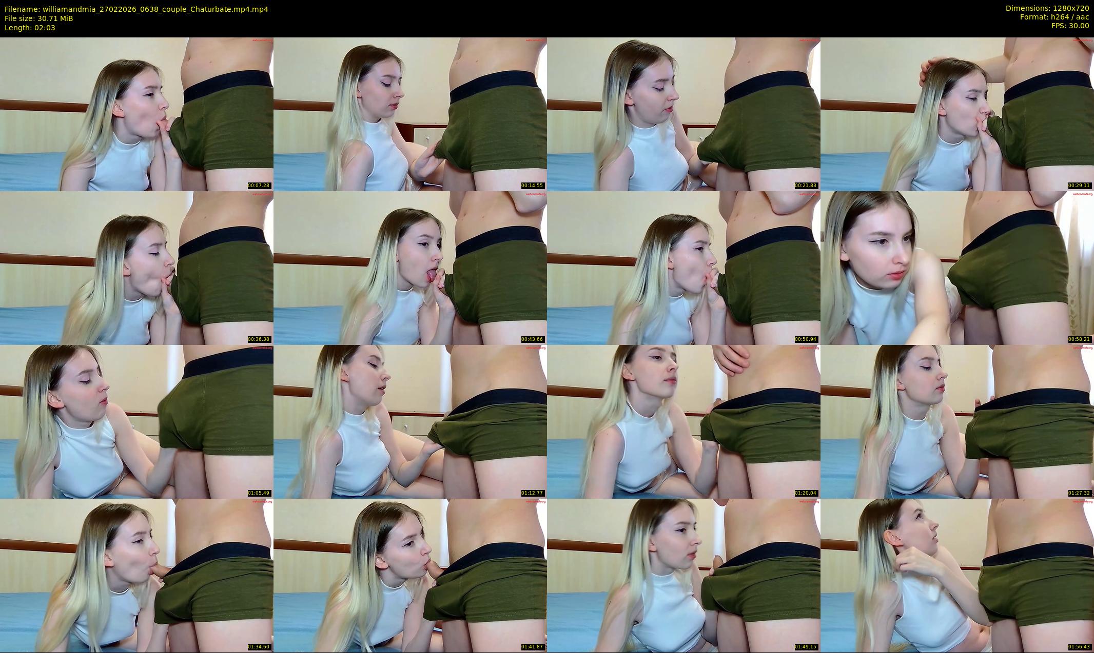 williamandmia — 3 minute Chaturbate couple cam show recording, 720p, Feb 27, 2026