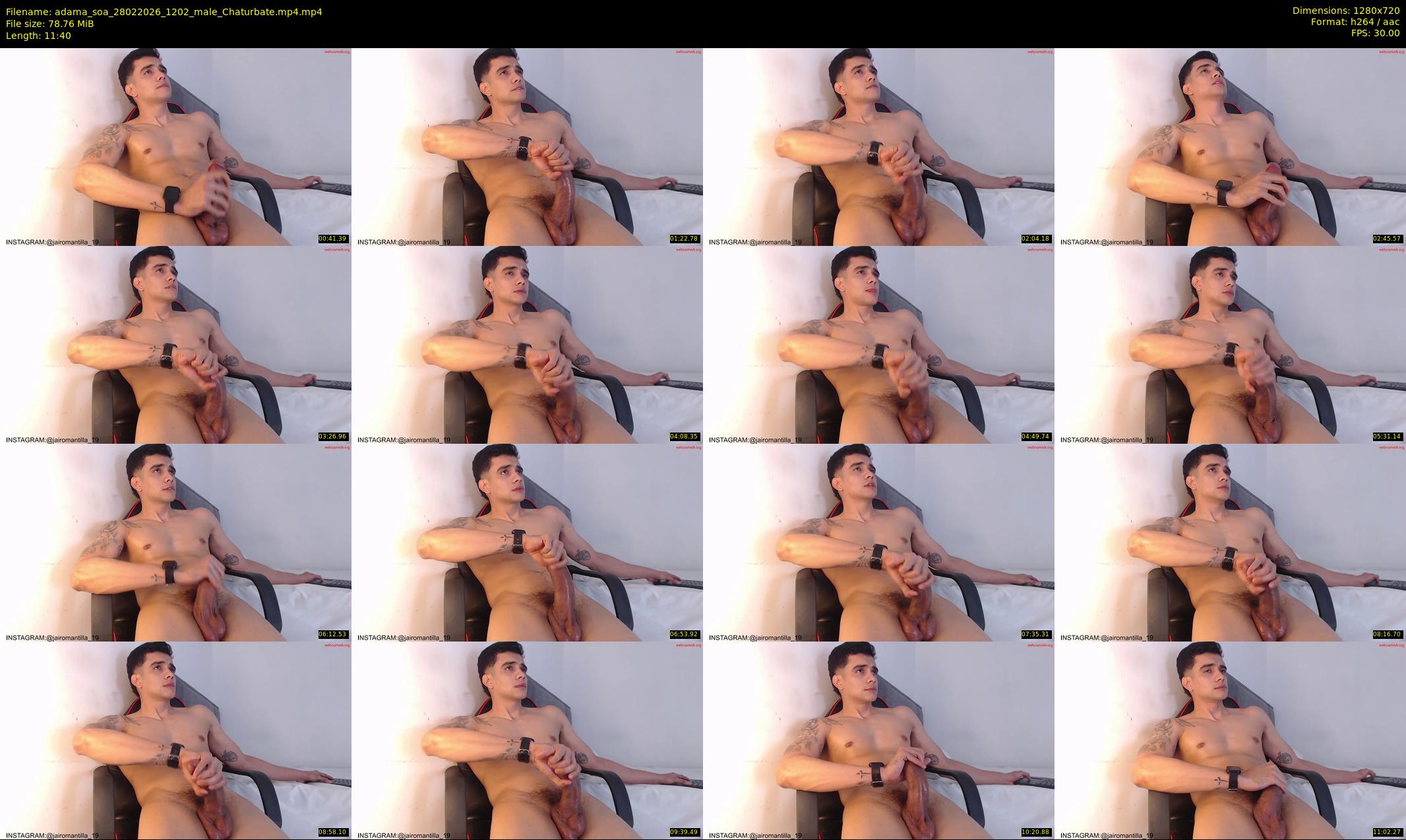 adama_soa — 12 minute Chaturbate male cam show recording, 720p, Feb 28, 2026