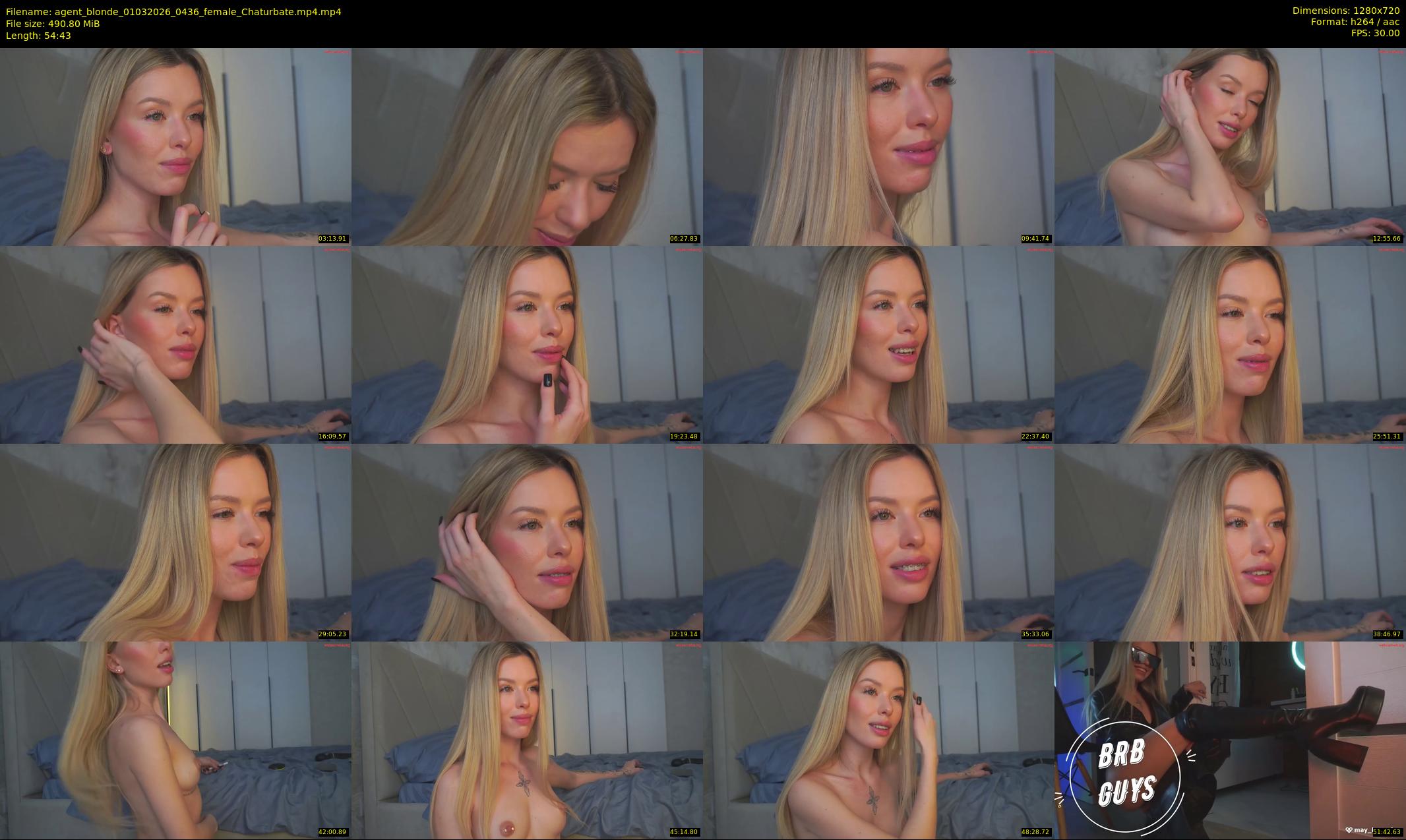agent_blonde — 55 minute Chaturbate female cam show recording, 720p, Mar 1, 2026