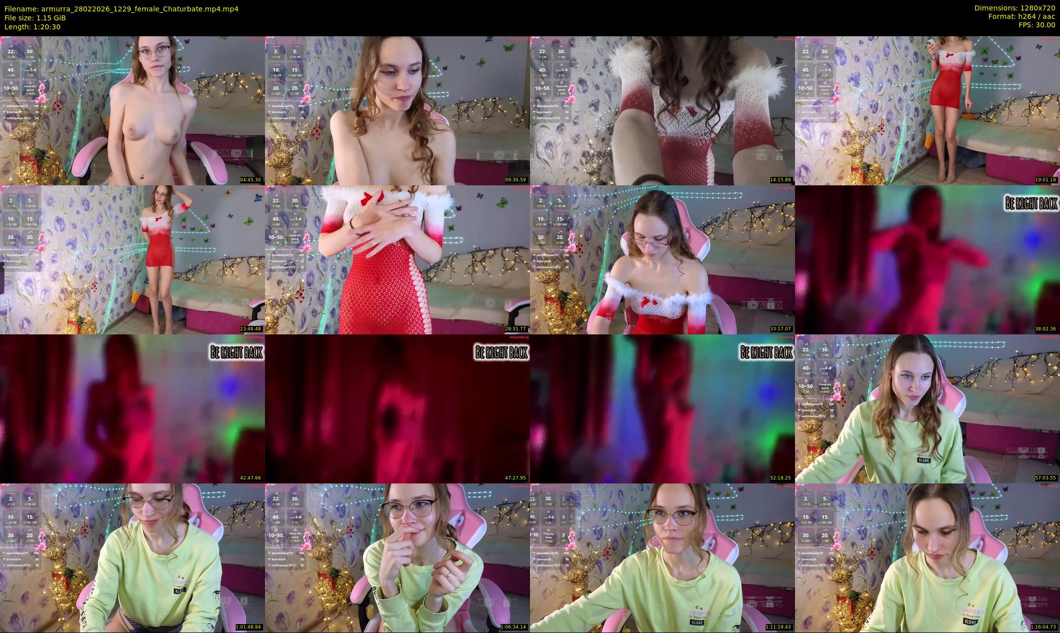 armurra — 81 minute Chaturbate female cam show recording, 720p, Feb 28, 2026