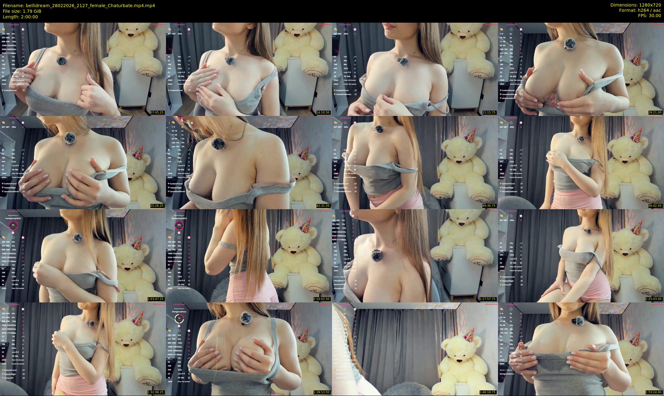 bellidream — 120 minute Chaturbate female cam show recording, 720p, Feb 28, 2026