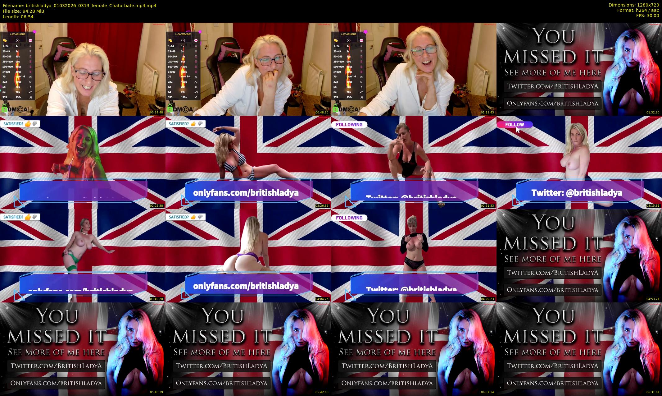 britishladya — 7 minute Chaturbate female cam show recording, 720p, Mar 1, 2026
