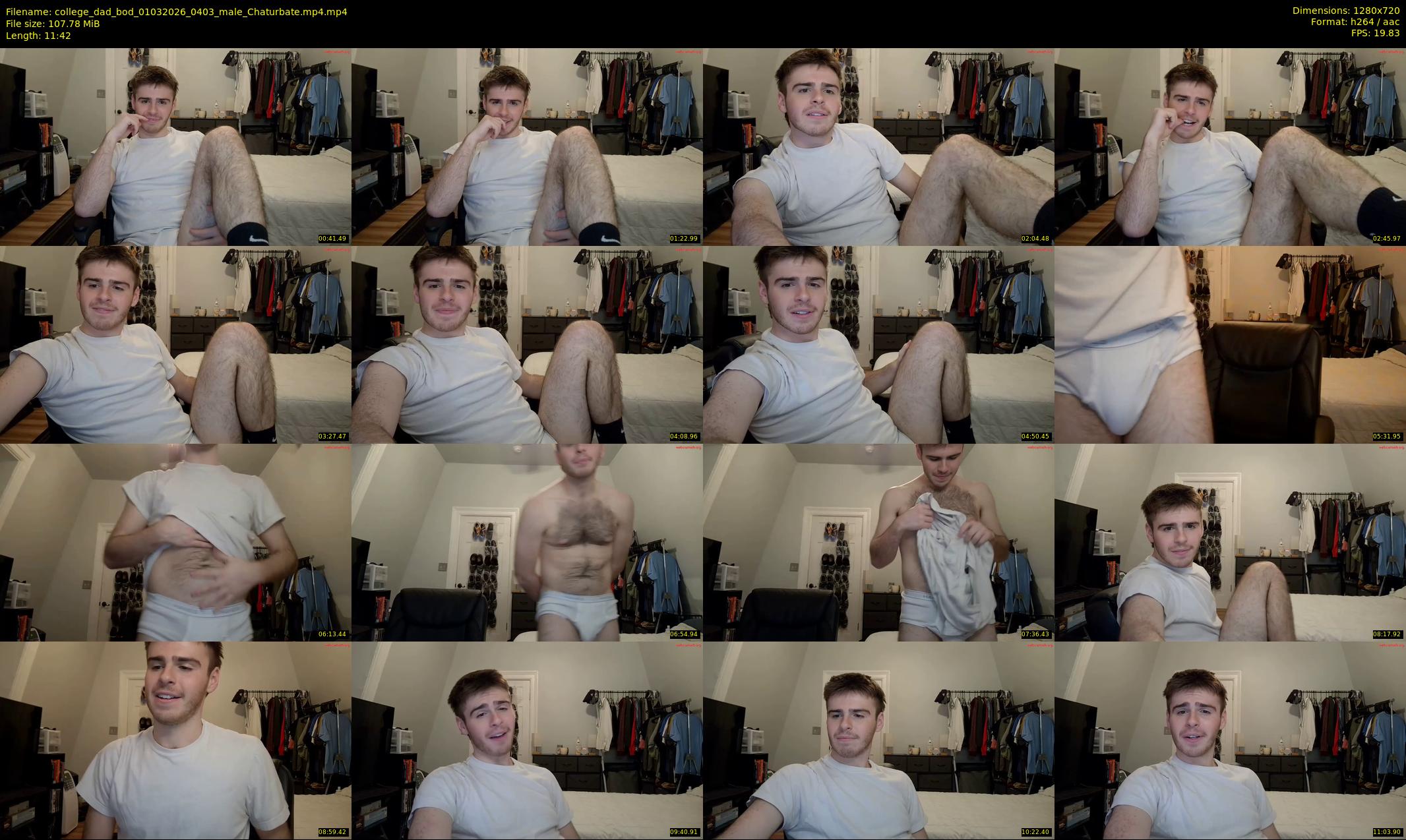 college_dad_bod — 12 minute Chaturbate male cam show recording, 720p, Mar 1, 2026