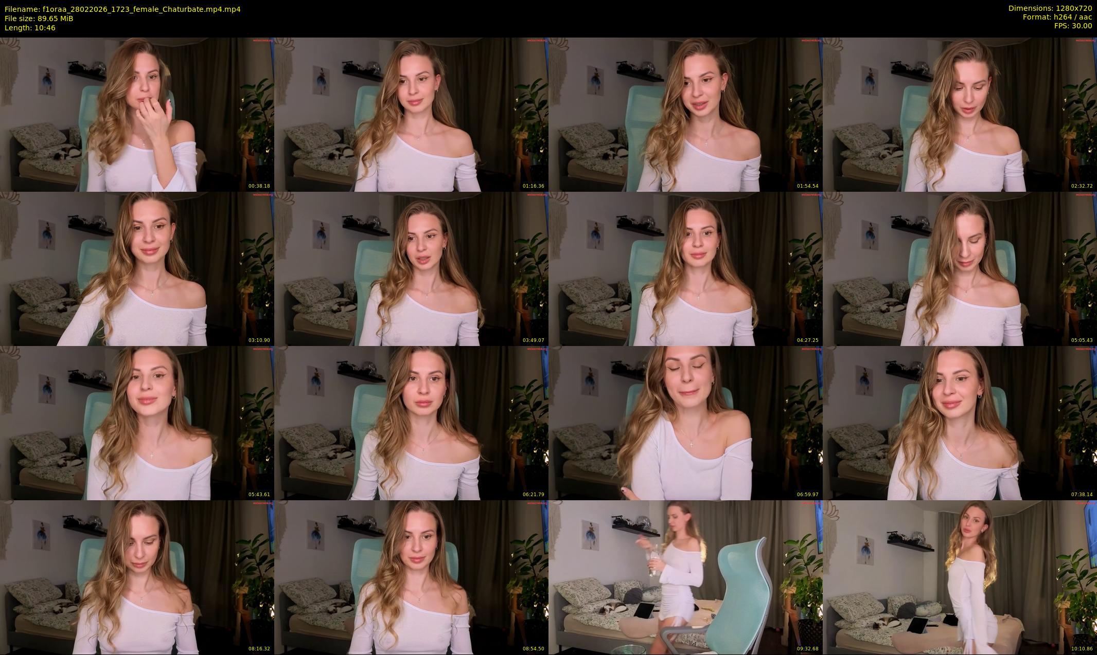 f1oraa — 11 minute Chaturbate female cam show recording, 720p, Feb 28, 2026