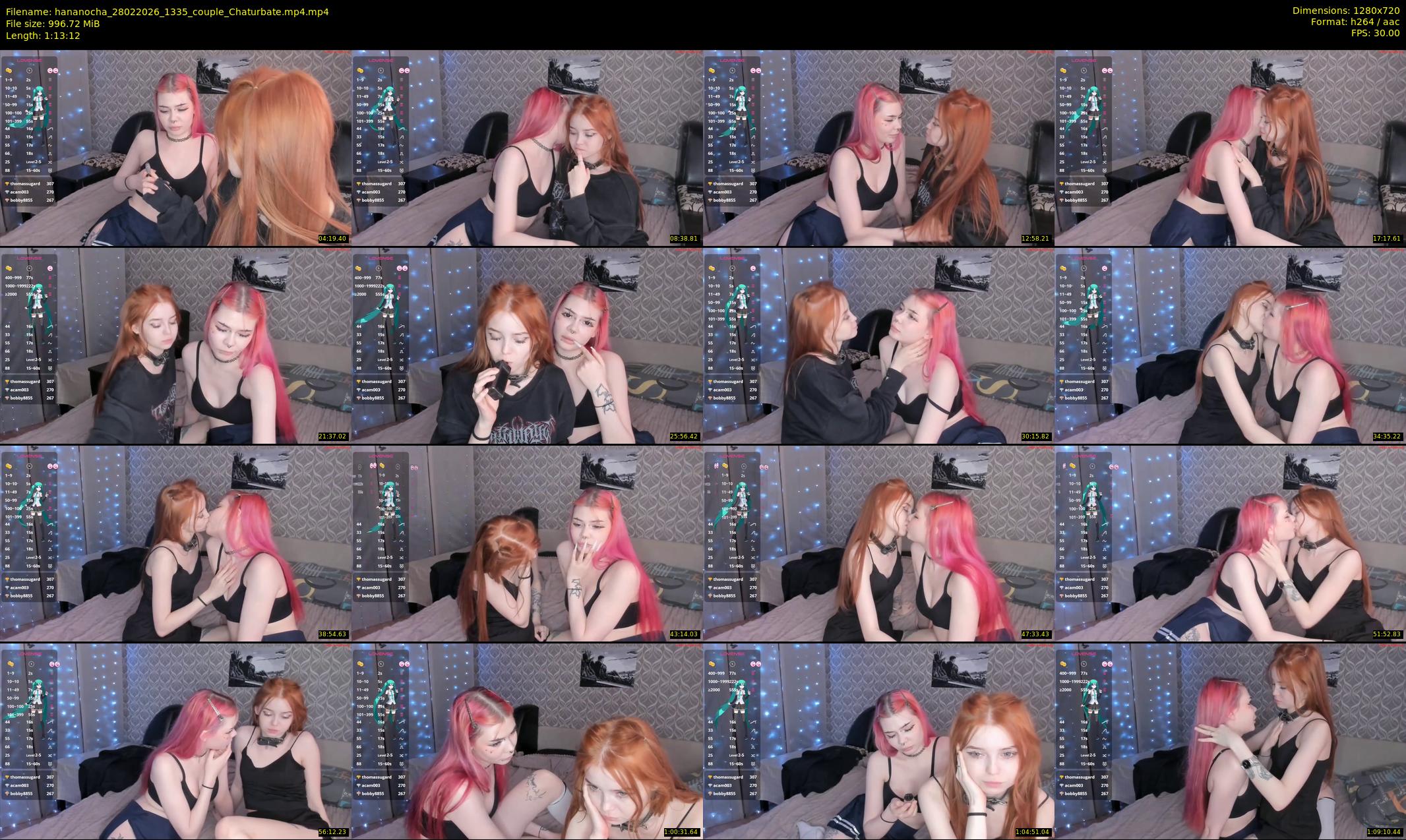 hananocha — 74 minute Chaturbate couple cam show recording, 720p, Feb 28, 2026