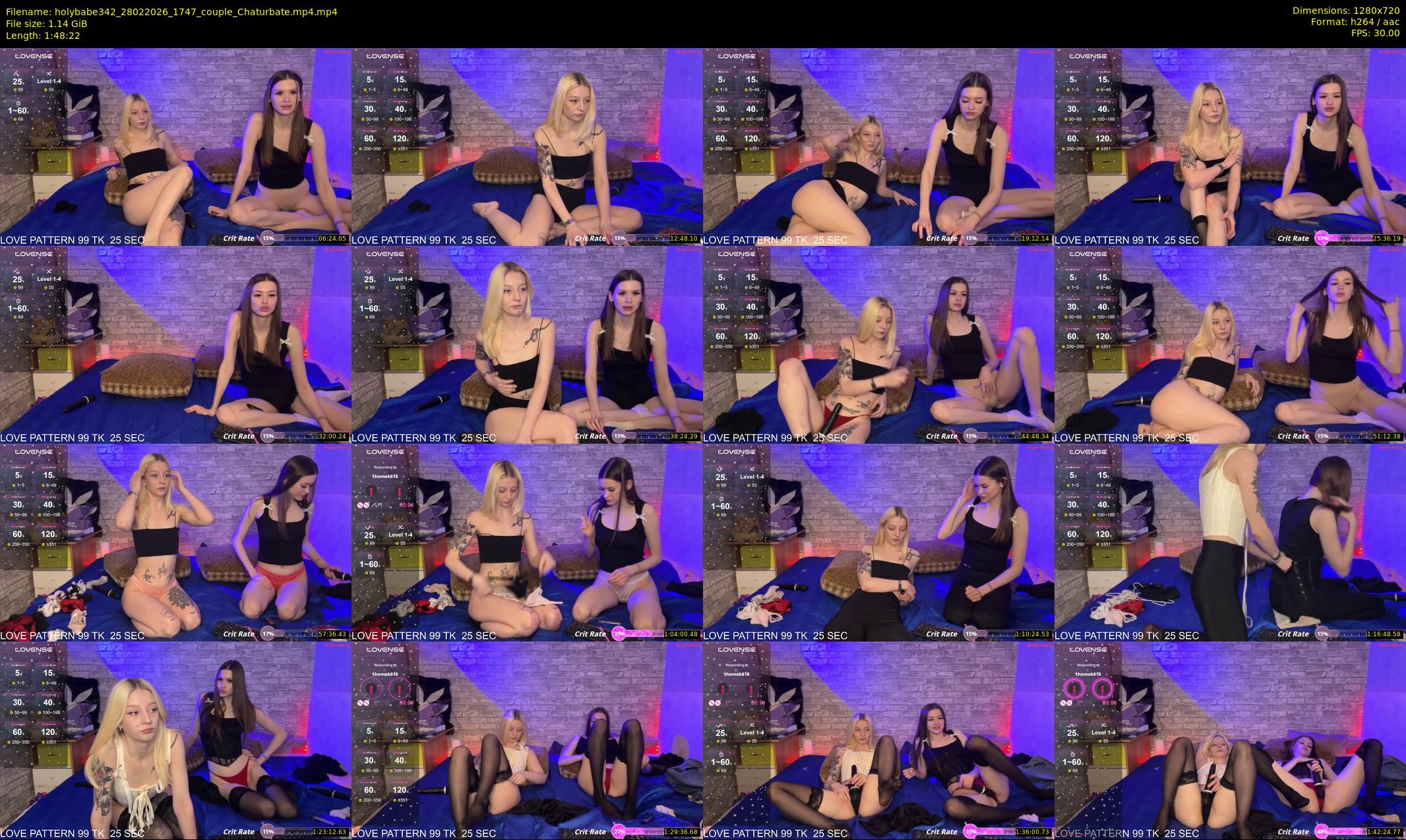 holybabe342 — 109 minute Chaturbate couple cam show recording, 720p, Feb 28, 2026