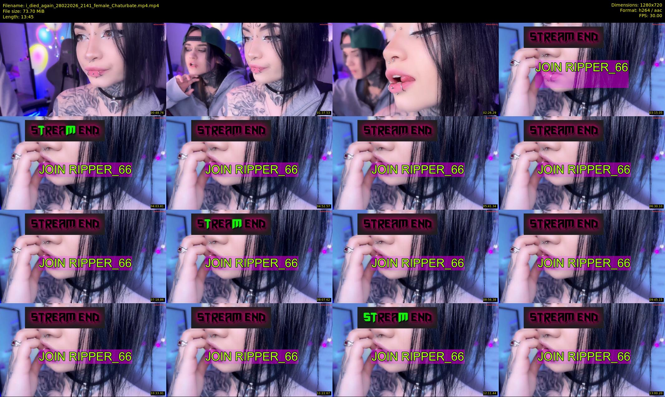 i_died_again — 14 minute Chaturbate female cam show recording, 720p, Feb 28, 2026