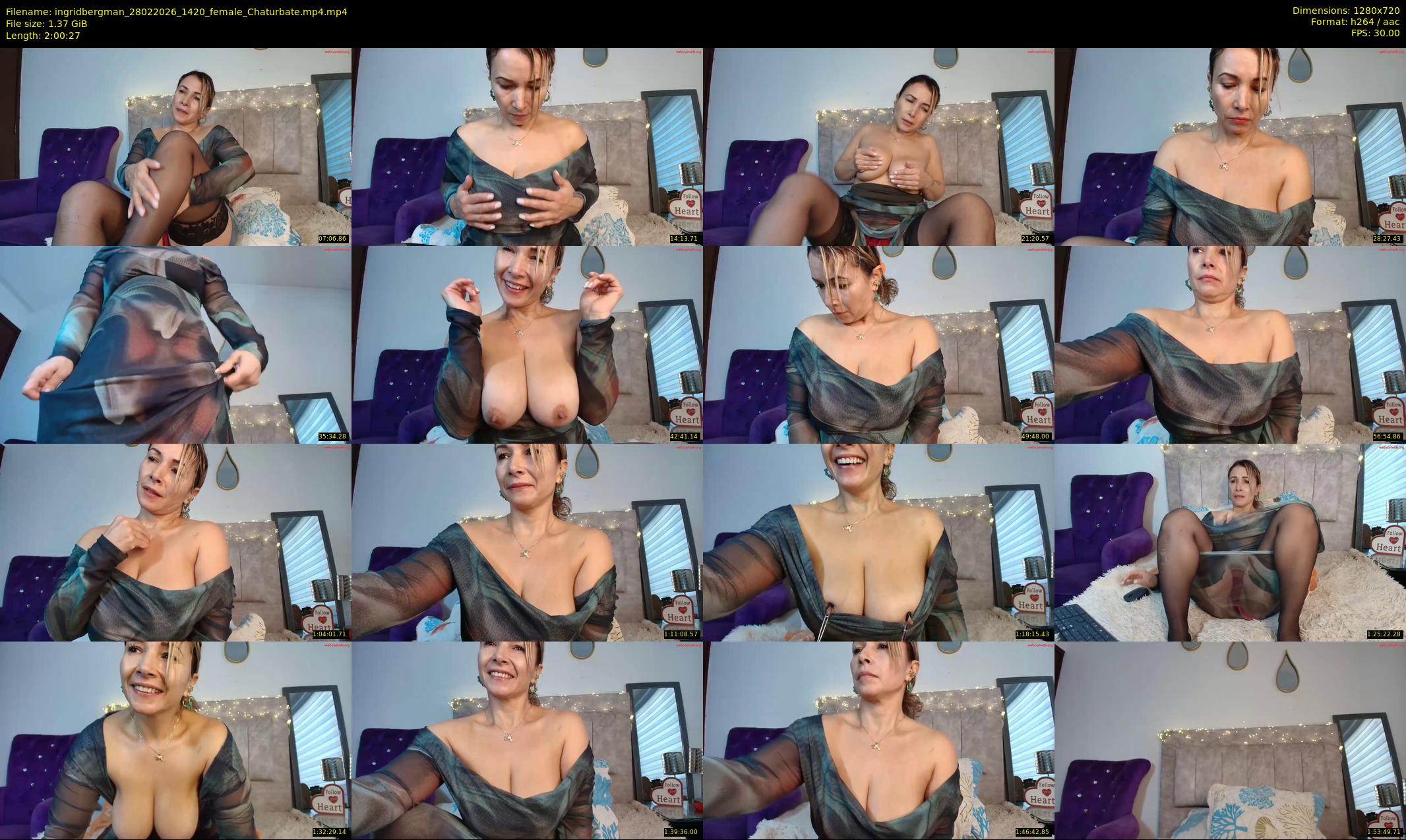 ingridbergman — 121 minute Chaturbate female cam show recording, 720p, Feb 28, 2026