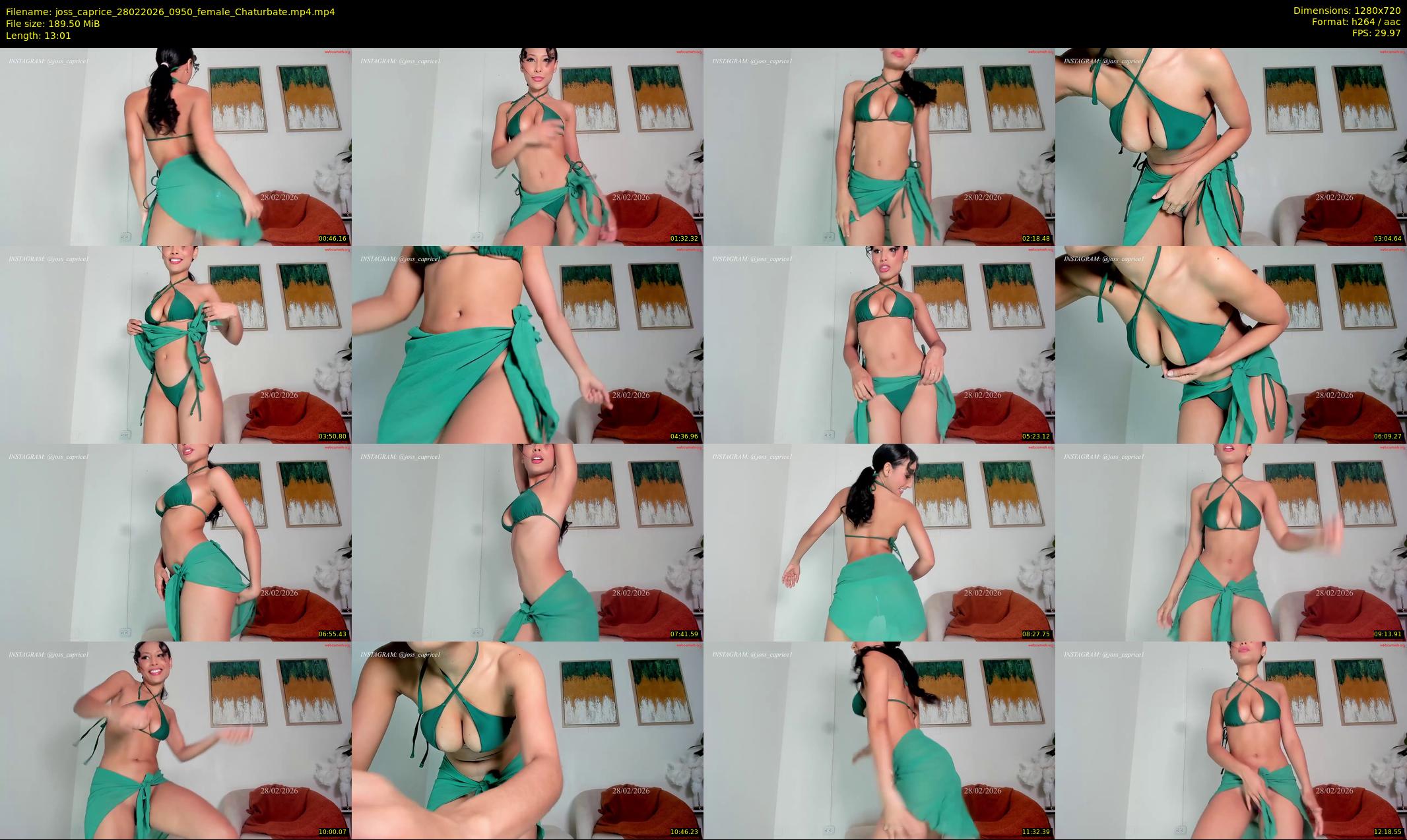 joss_caprice — 14 minute Chaturbate female cam show recording, 720p, Feb 28, 2026
