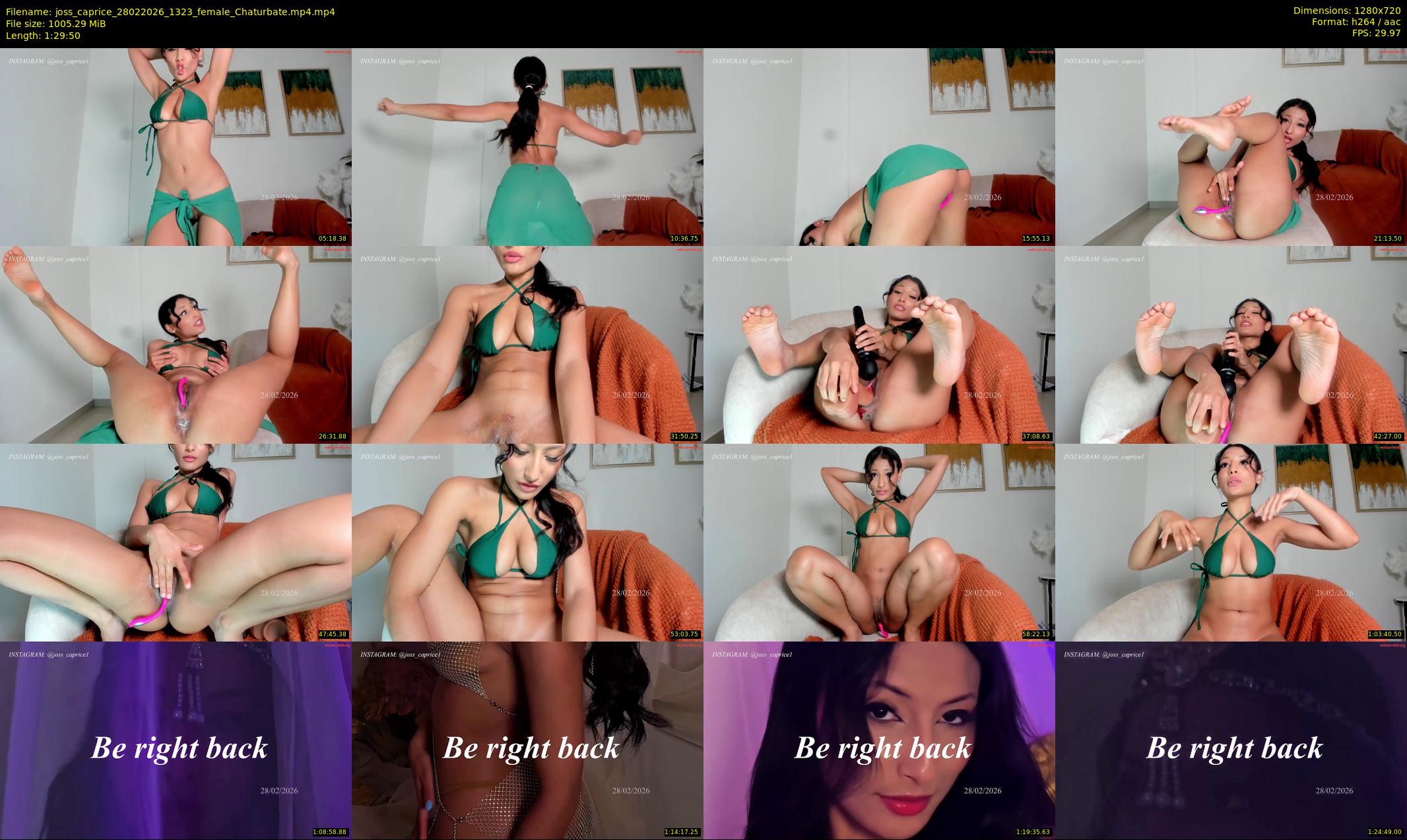 joss_caprice — 90 minute Chaturbate female cam show recording, 720p, Feb 28, 2026