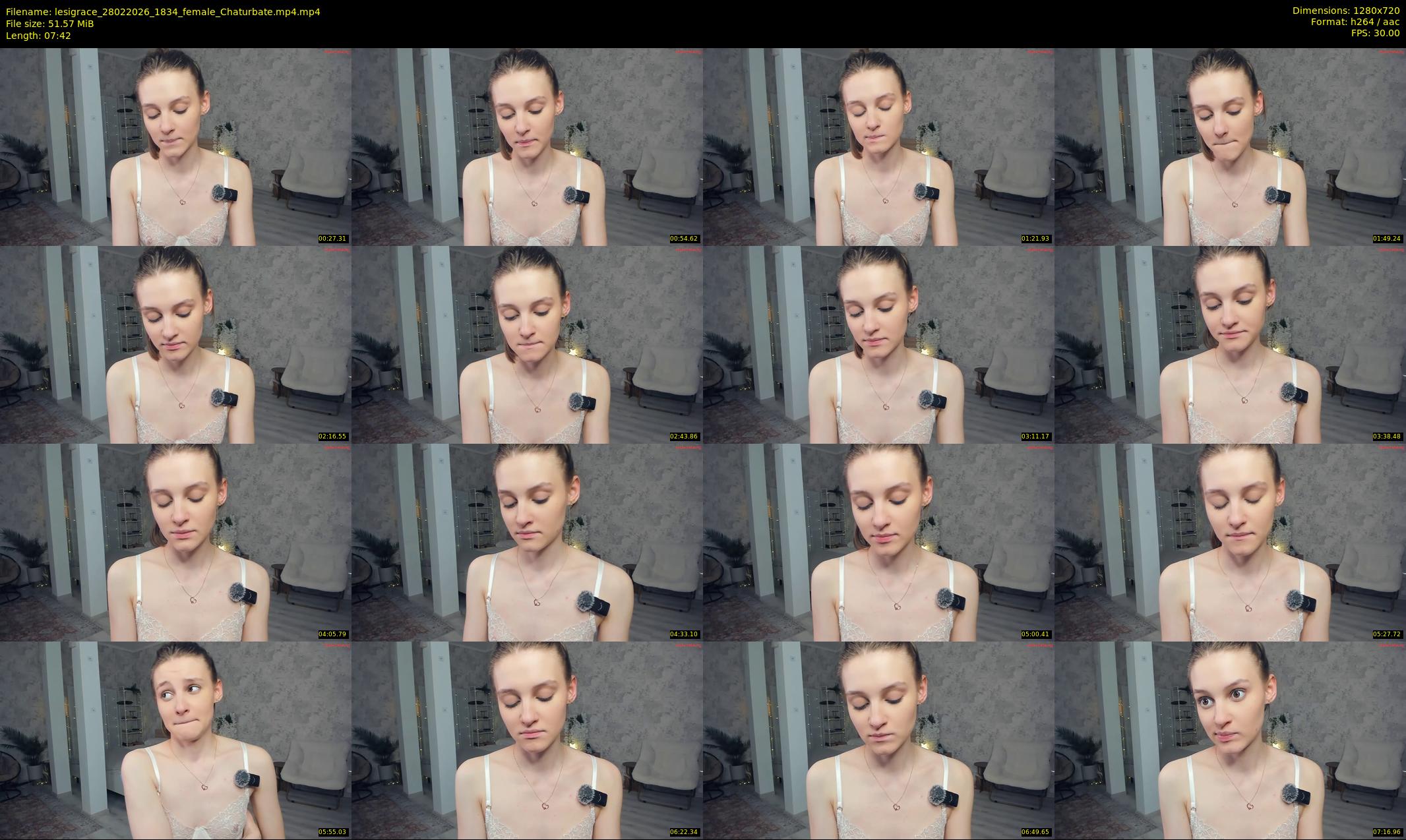 lesigrace — 8 minute Chaturbate female cam show recording, 720p, Feb 28, 2026