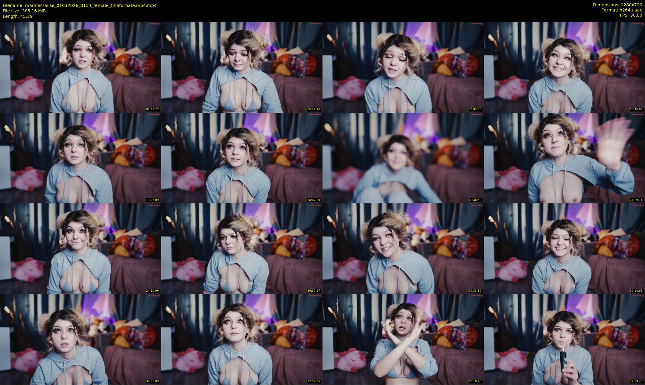 madnessalise — 46 minute Chaturbate female cam show recording, 720p, Mar 1, 2026