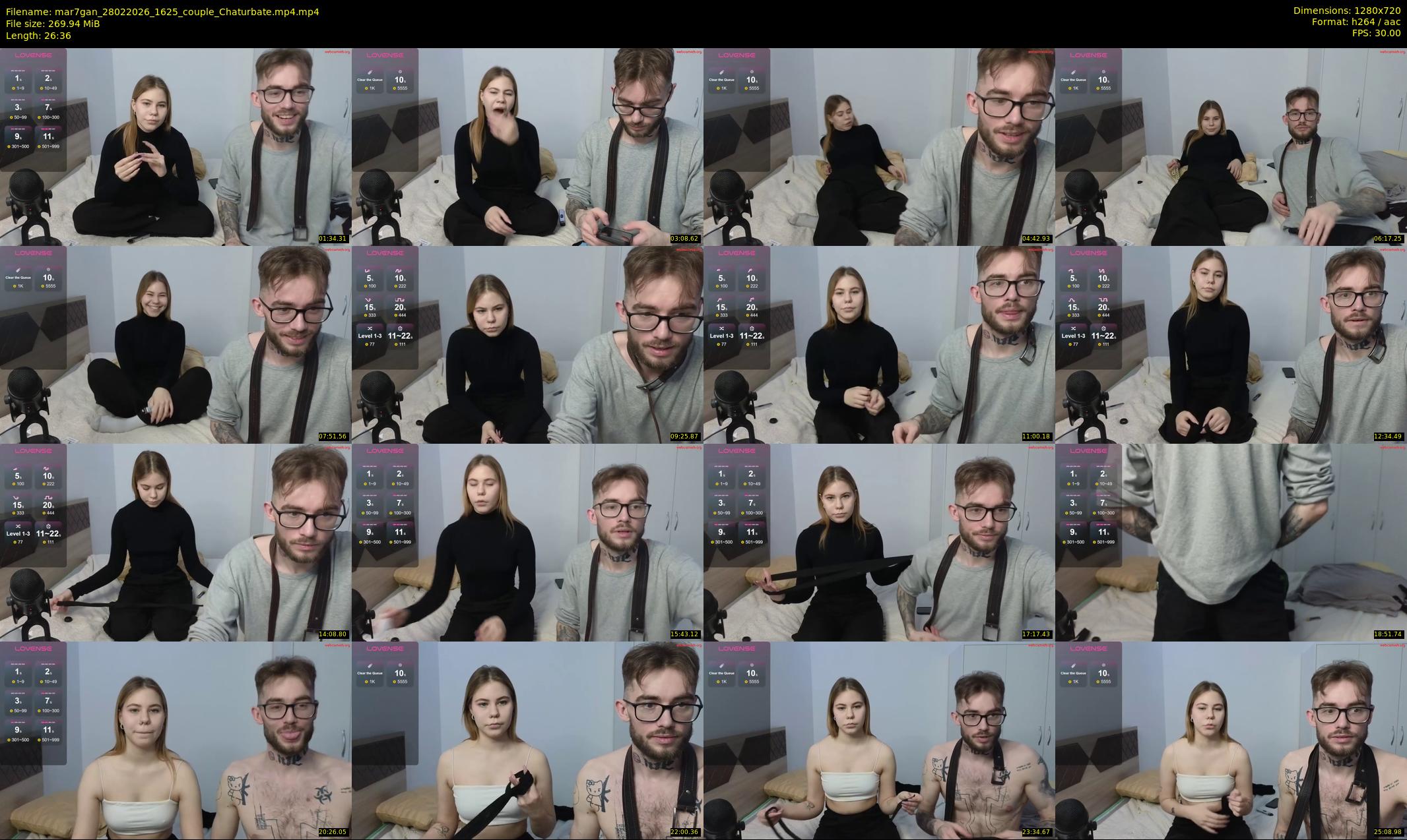 mar7gan — 27 minute Chaturbate couple cam show recording, 720p, Feb 28, 2026