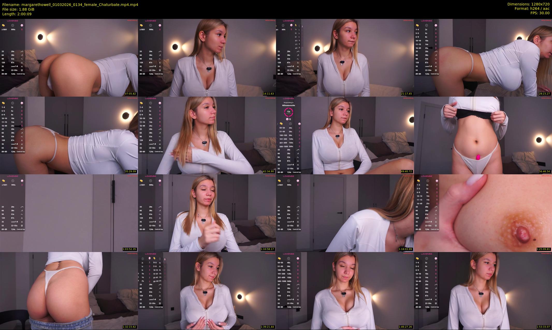 margarethowell — 121 minute Chaturbate female cam show recording, 720p, Mar 1, 2026
