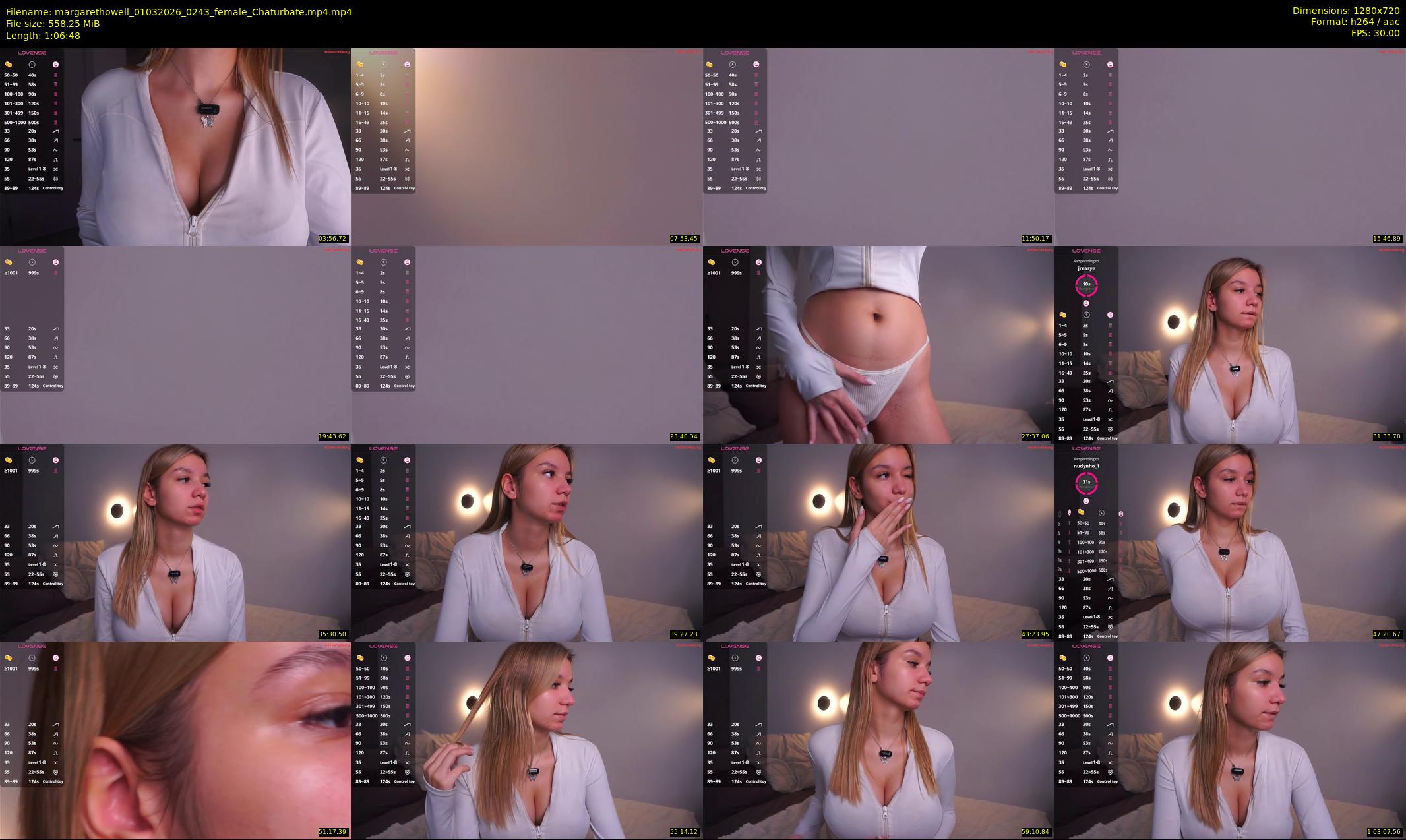 margarethowell — 67 minute Chaturbate female cam show recording, 720p, Mar 1, 2026