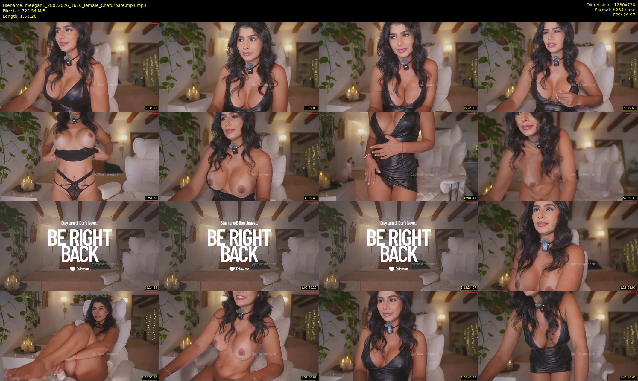 meegan1 — 112 minute Chaturbate female cam show recording, 720p, Feb 28, 2026