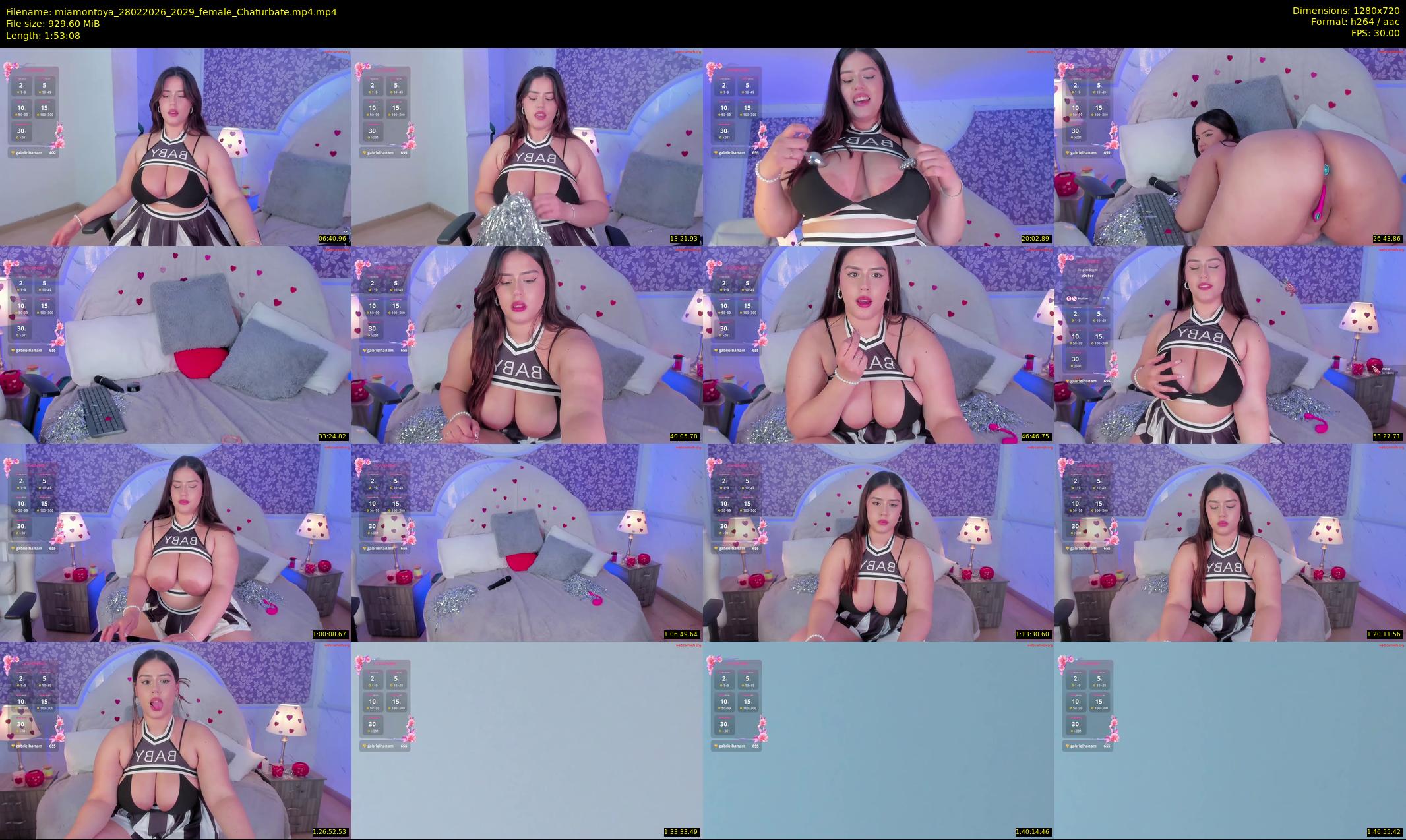 miamontoya — 114 minute Chaturbate female cam show recording, 720p, Feb 28, 2026