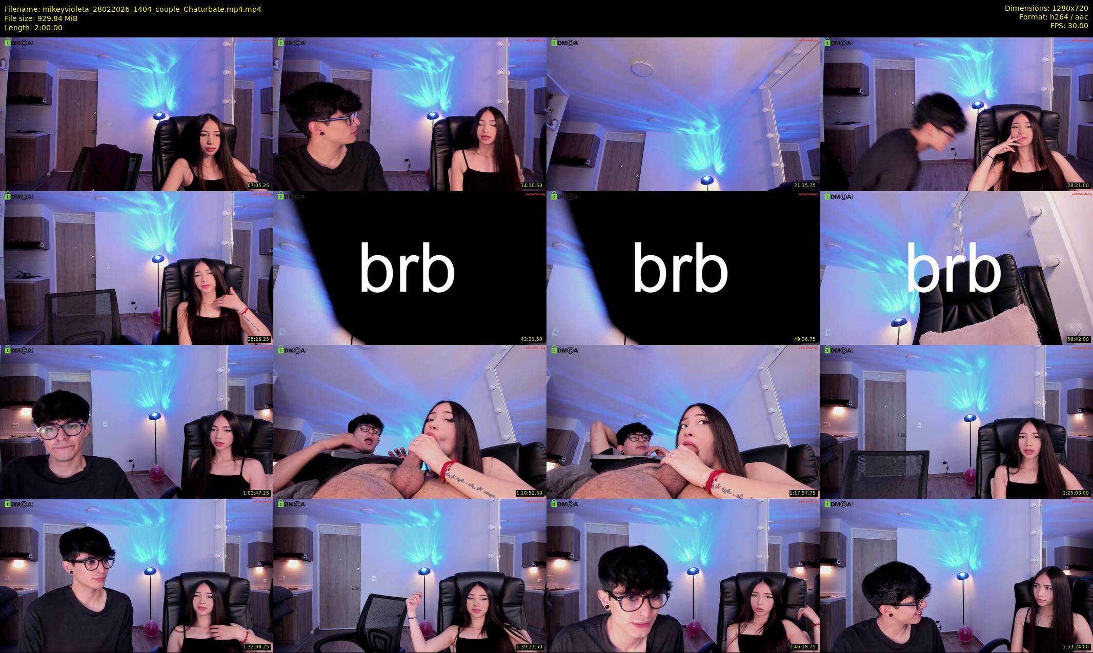 mikeyvioleta — 120 minute Chaturbate couple cam show recording, 720p, Feb 28, 2026