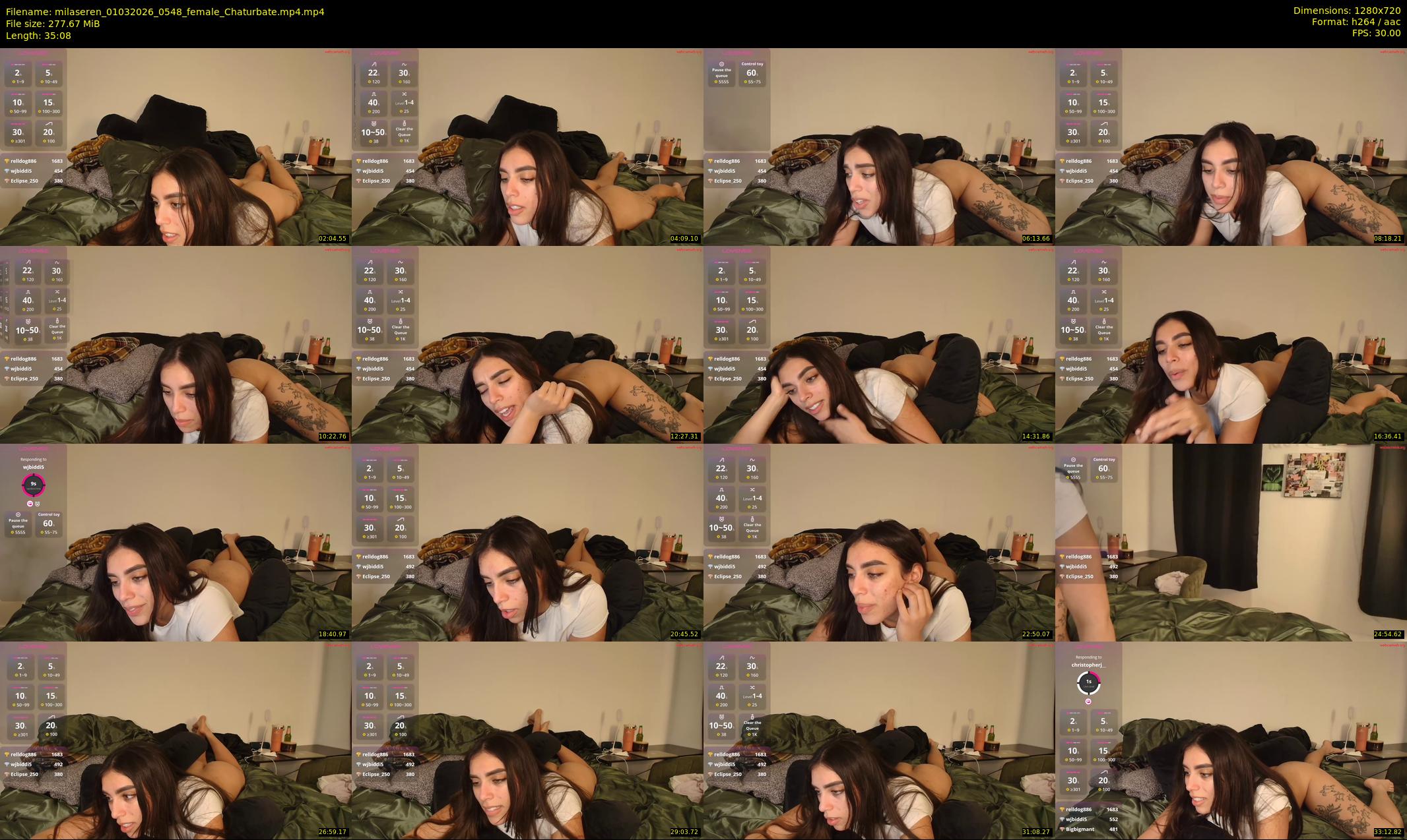 milaseren — 36 minute Chaturbate female cam show recording, 720p, Mar 1, 2026
