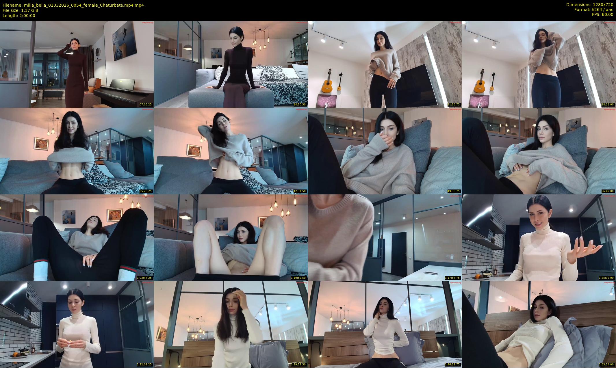 milla_bella — 120 minute Chaturbate female cam show recording, 720p, Mar 1, 2026