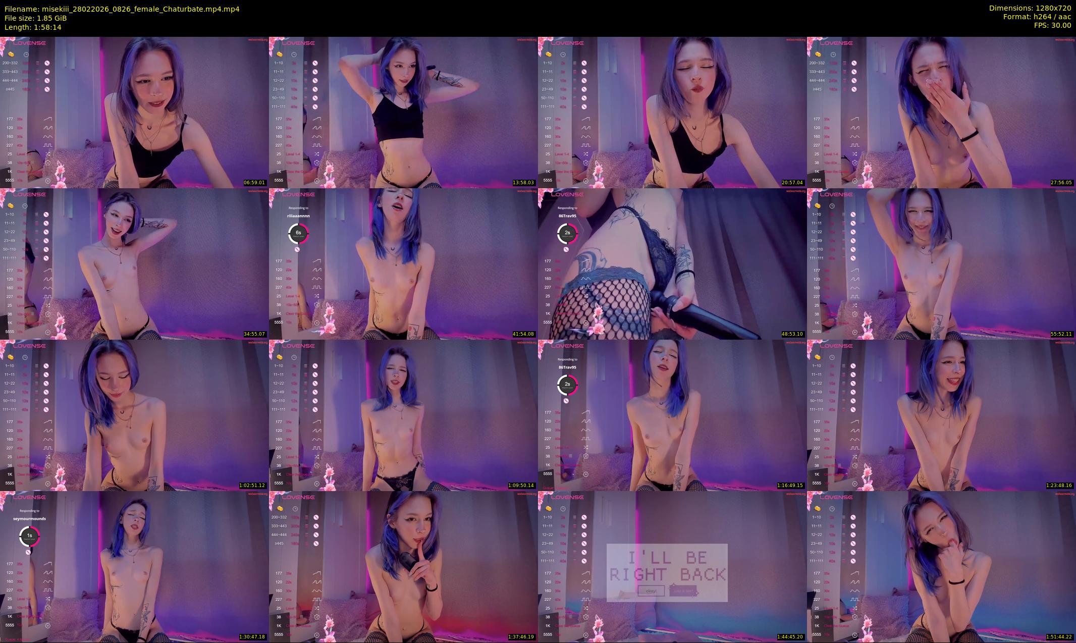 misekiii — 119 minute Chaturbate female cam show recording, 720p, Feb 28, 2026