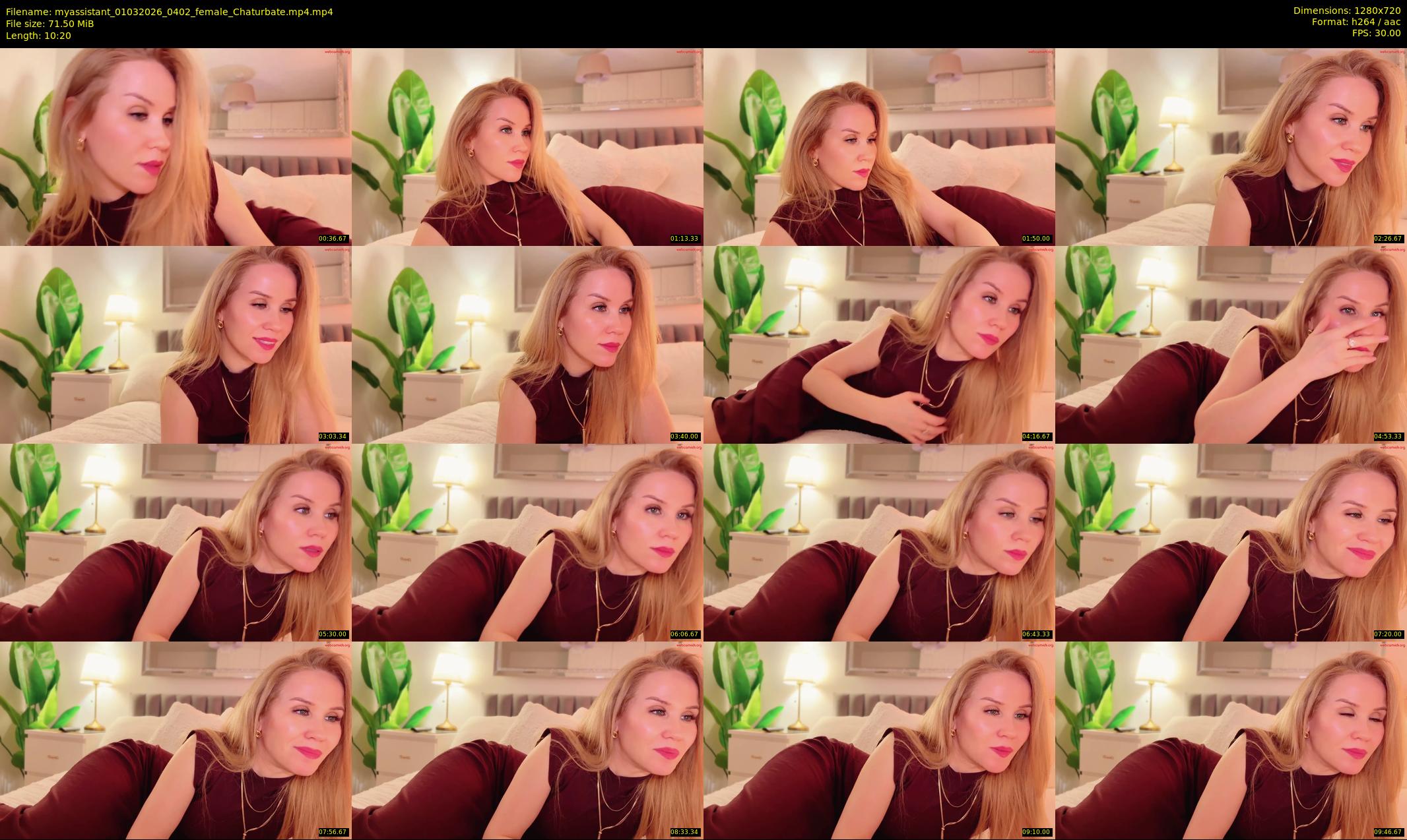 myassistant — 11 minute Chaturbate female cam show recording, 720p, Mar 1, 2026