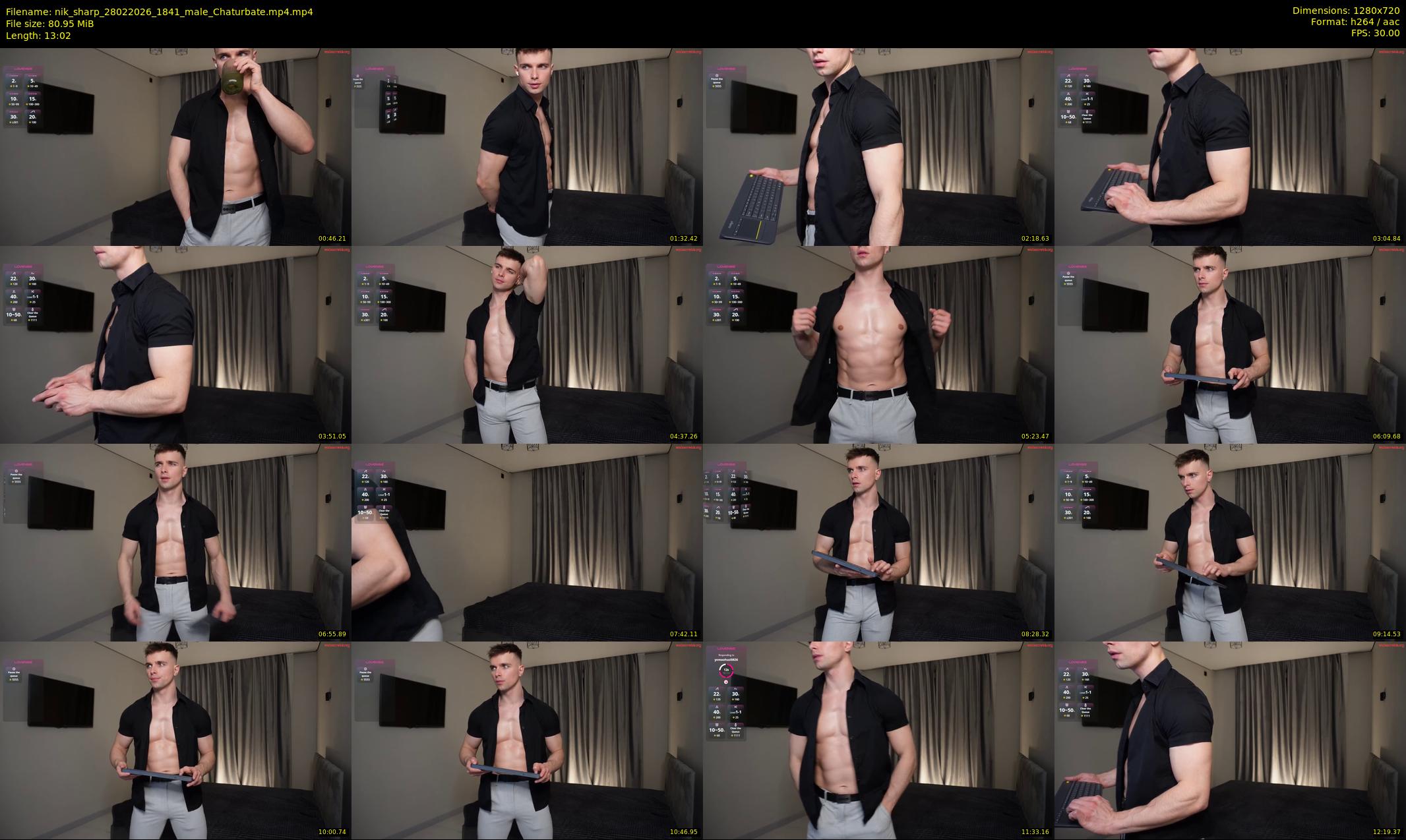 nik_sharp — 14 minute Chaturbate male cam show recording, 720p, Feb 28, 2026