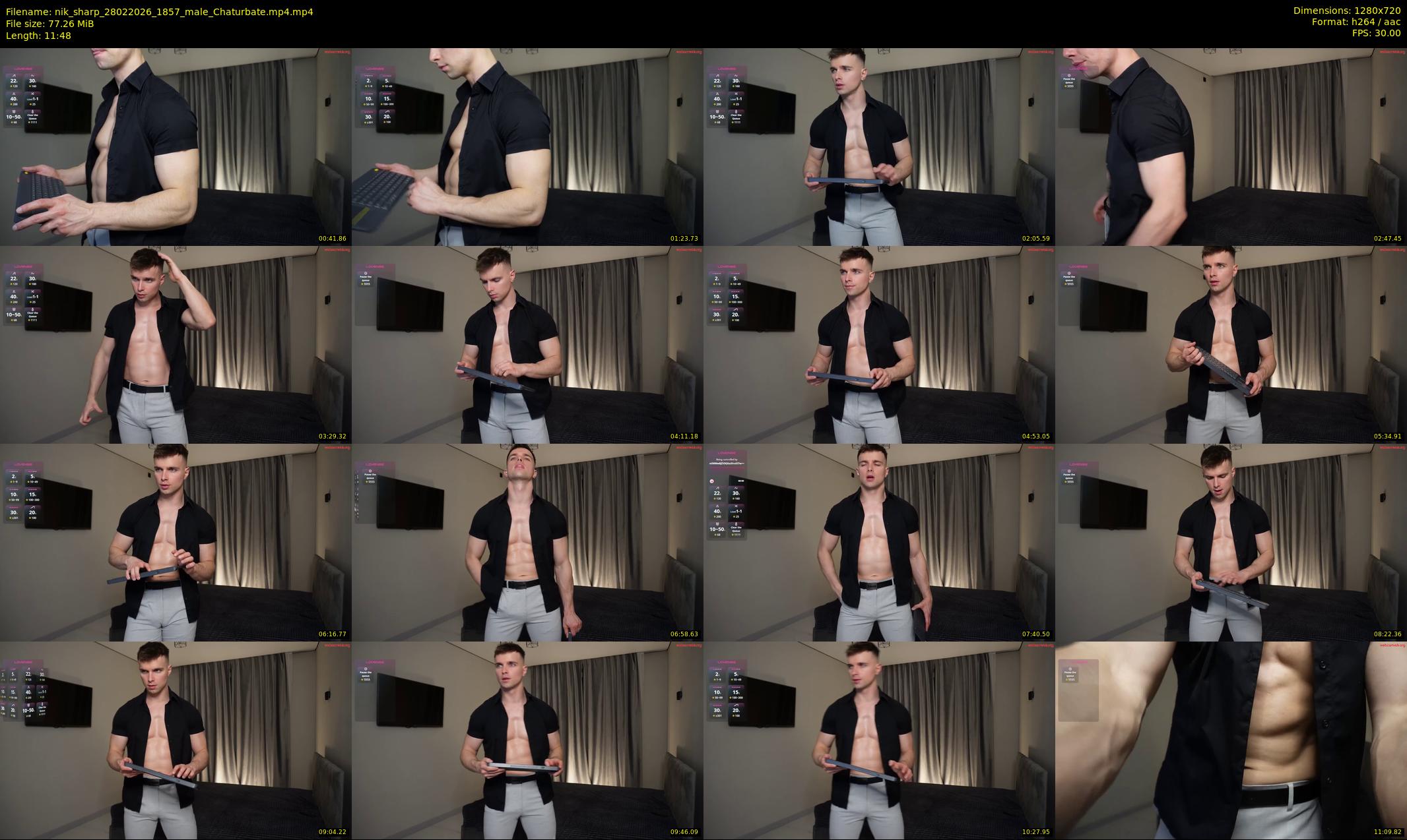 nik_sharp — 12 minute Chaturbate male cam show recording, 720p, Feb 28, 2026