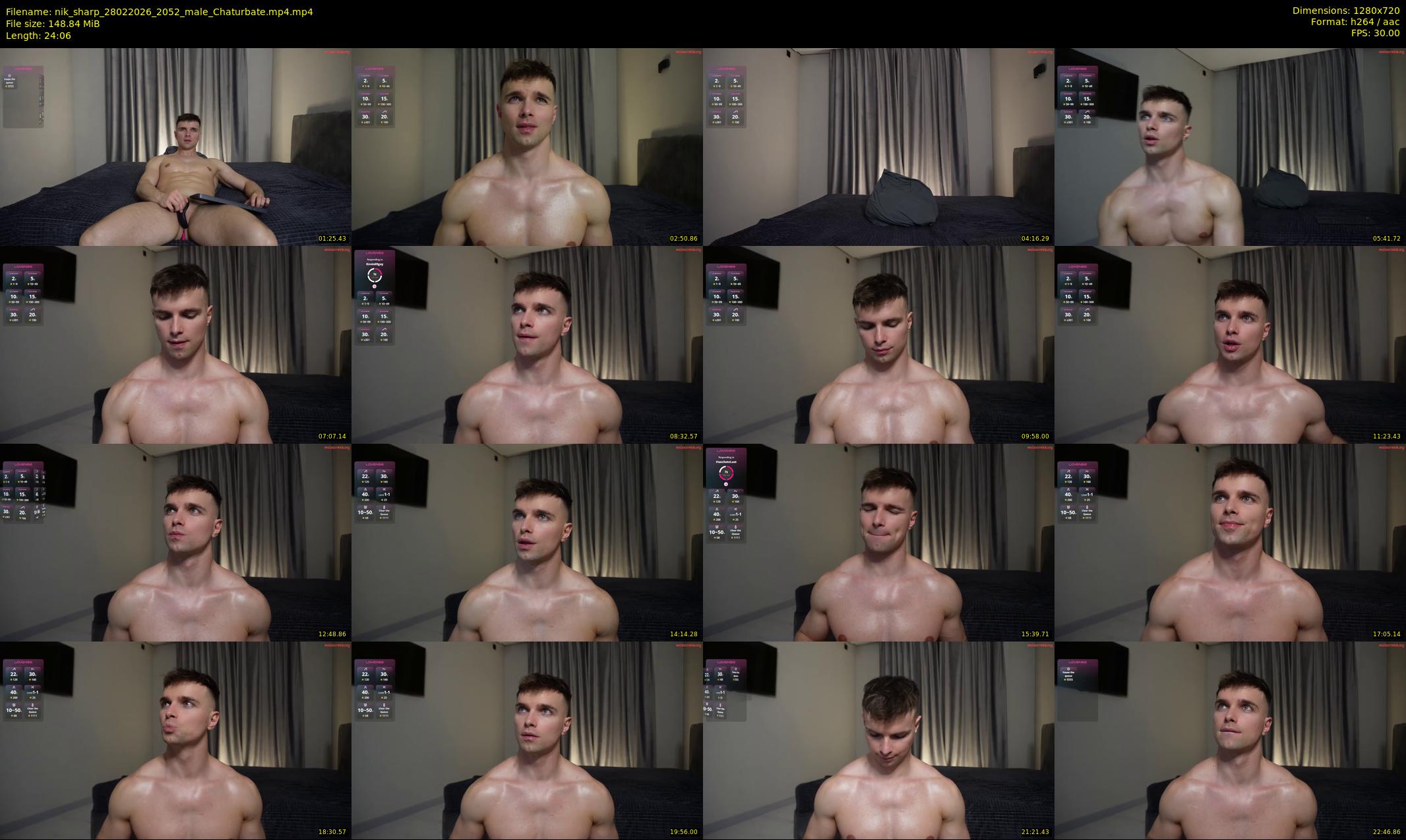 nik_sharp — 25 minute Chaturbate male cam show recording, 720p, Feb 28, 2026
