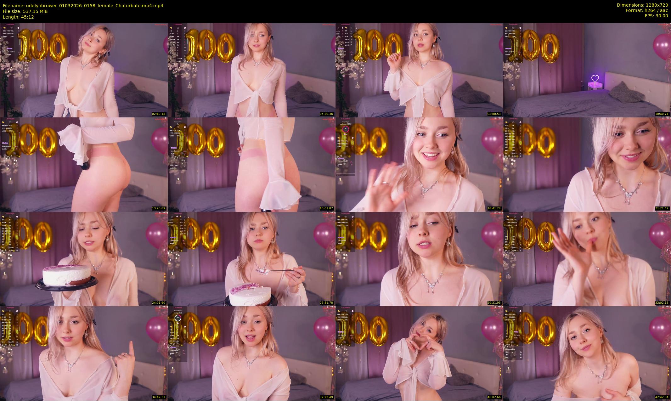 odelynbrower — 46 minute Chaturbate female cam show recording, 720p, Mar 1, 2026