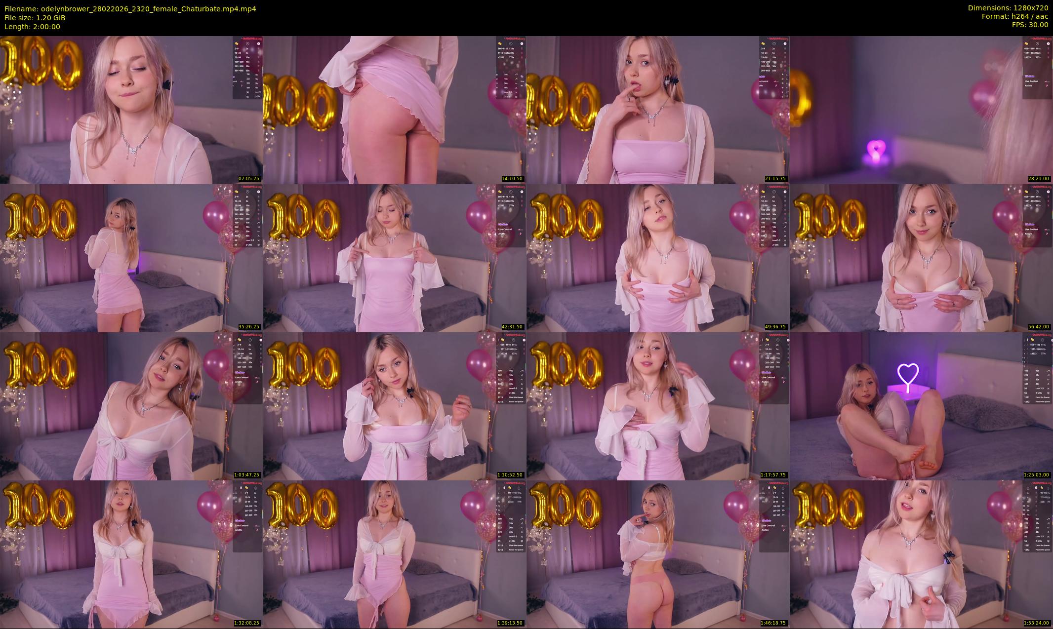 odelynbrower — 120 minute Chaturbate female cam show recording, 720p, Feb 28, 2026