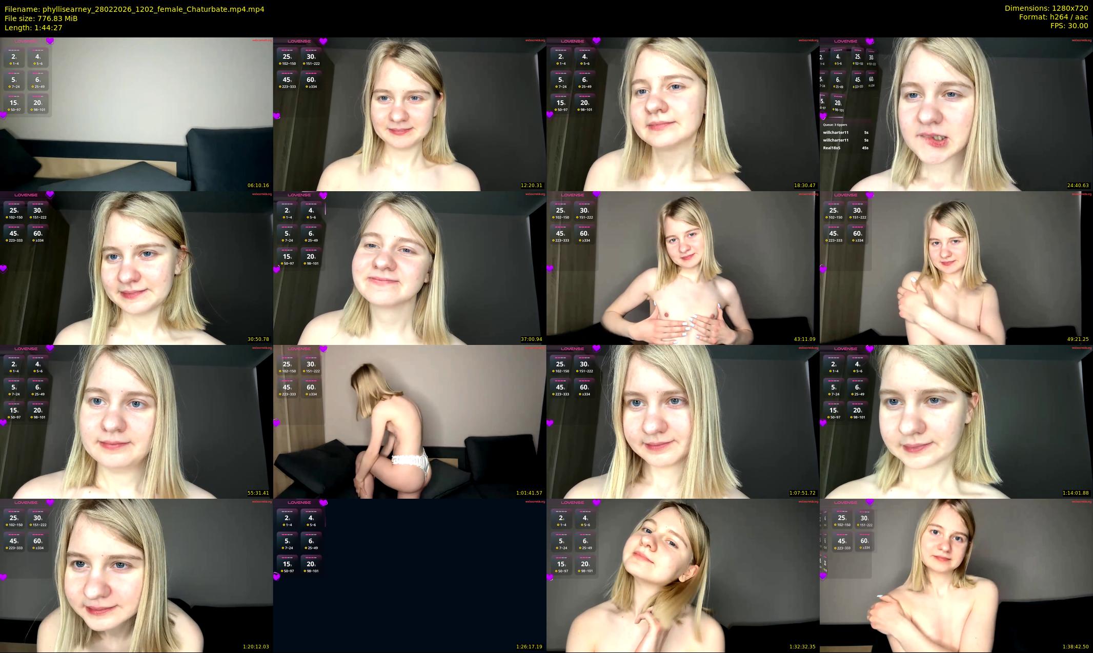 phyllisearney — 105 minute Chaturbate female cam show recording, 720p, Feb 28, 2026