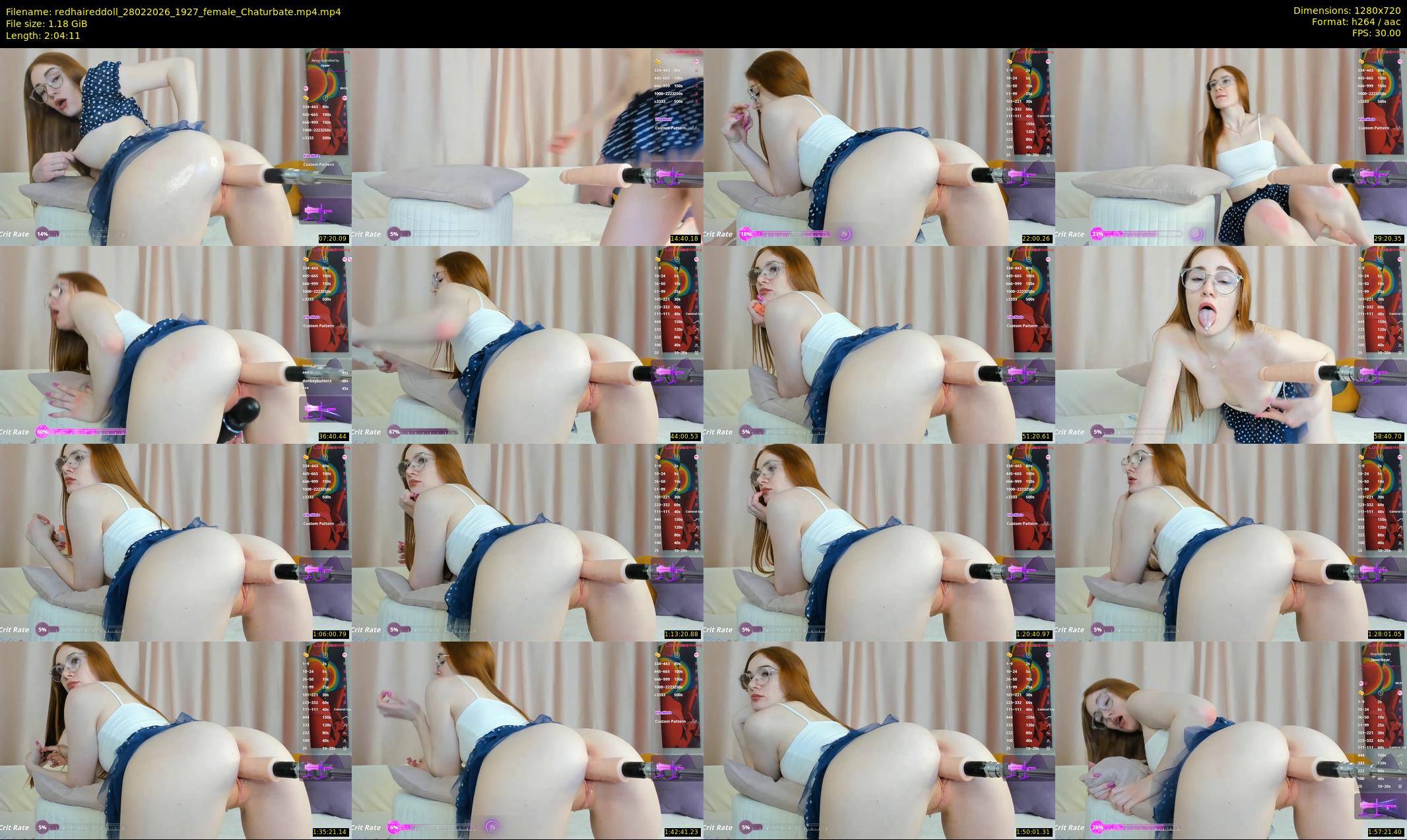 redhaireddoll — 125 minute Chaturbate female cam show recording, 720p, Feb 28, 2026