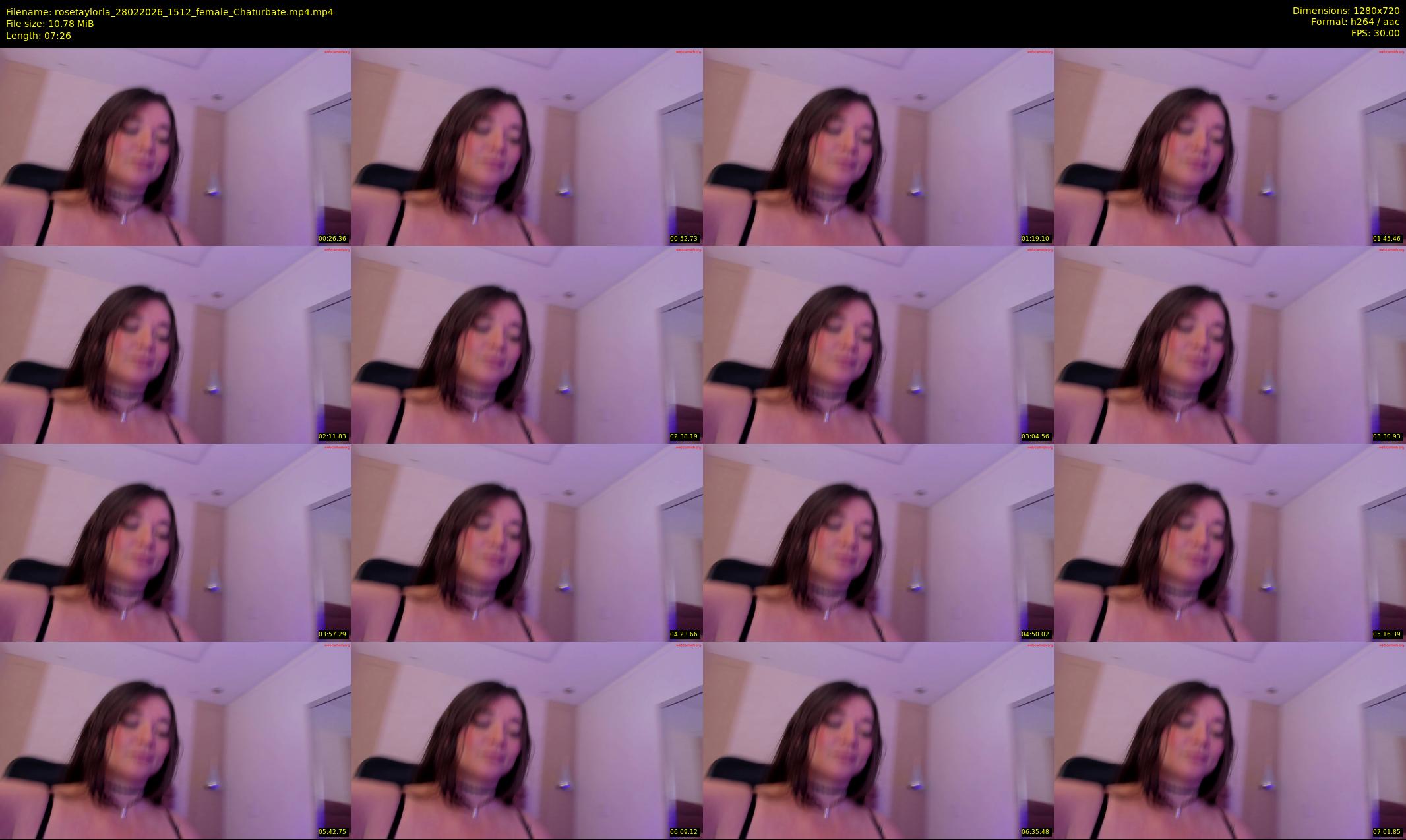 rosetaylorla — 8 minute Chaturbate female cam show recording, 720p, Feb 28, 2026
