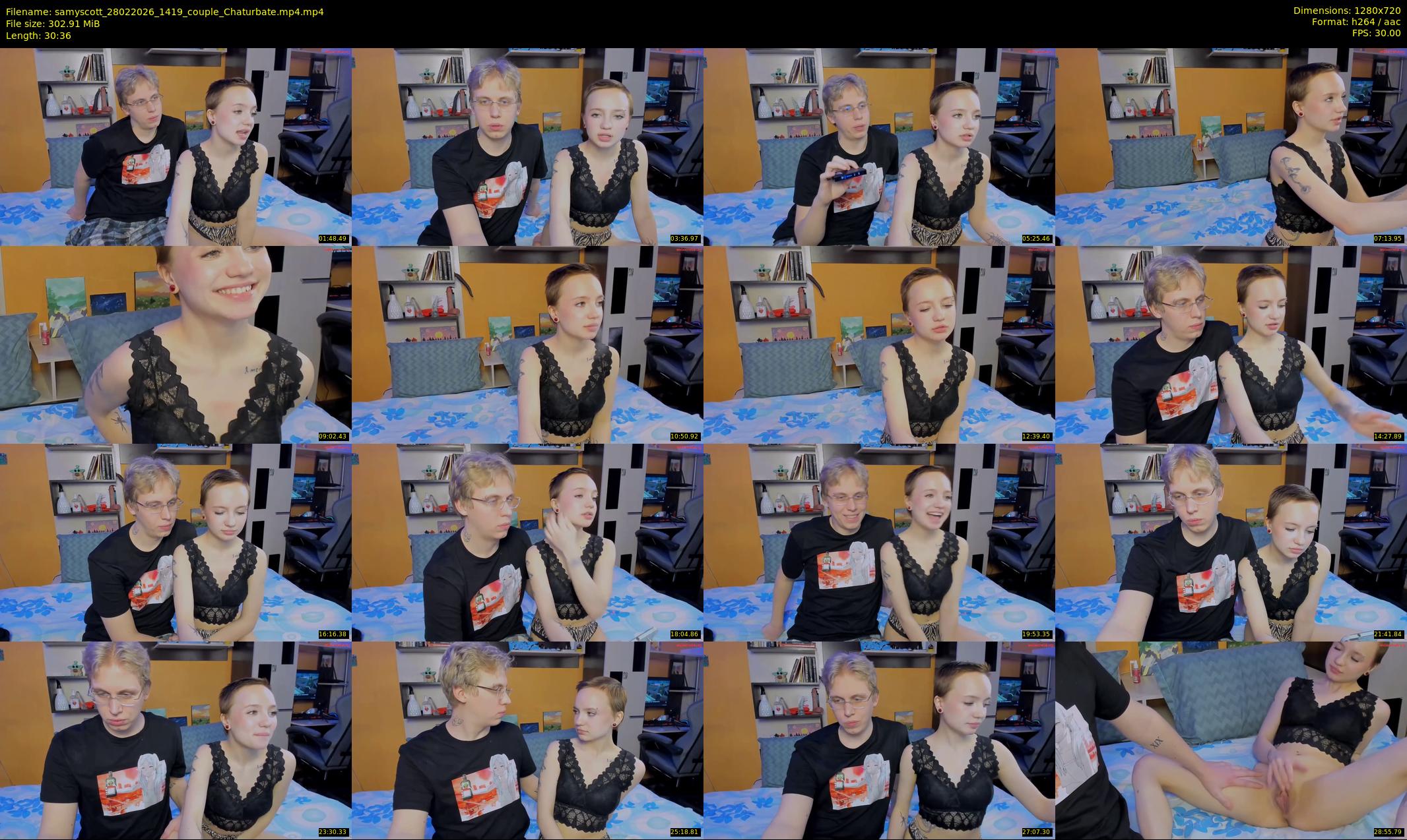 samyscott — 31 minute Chaturbate couple cam show recording, 720p, Feb 28, 2026