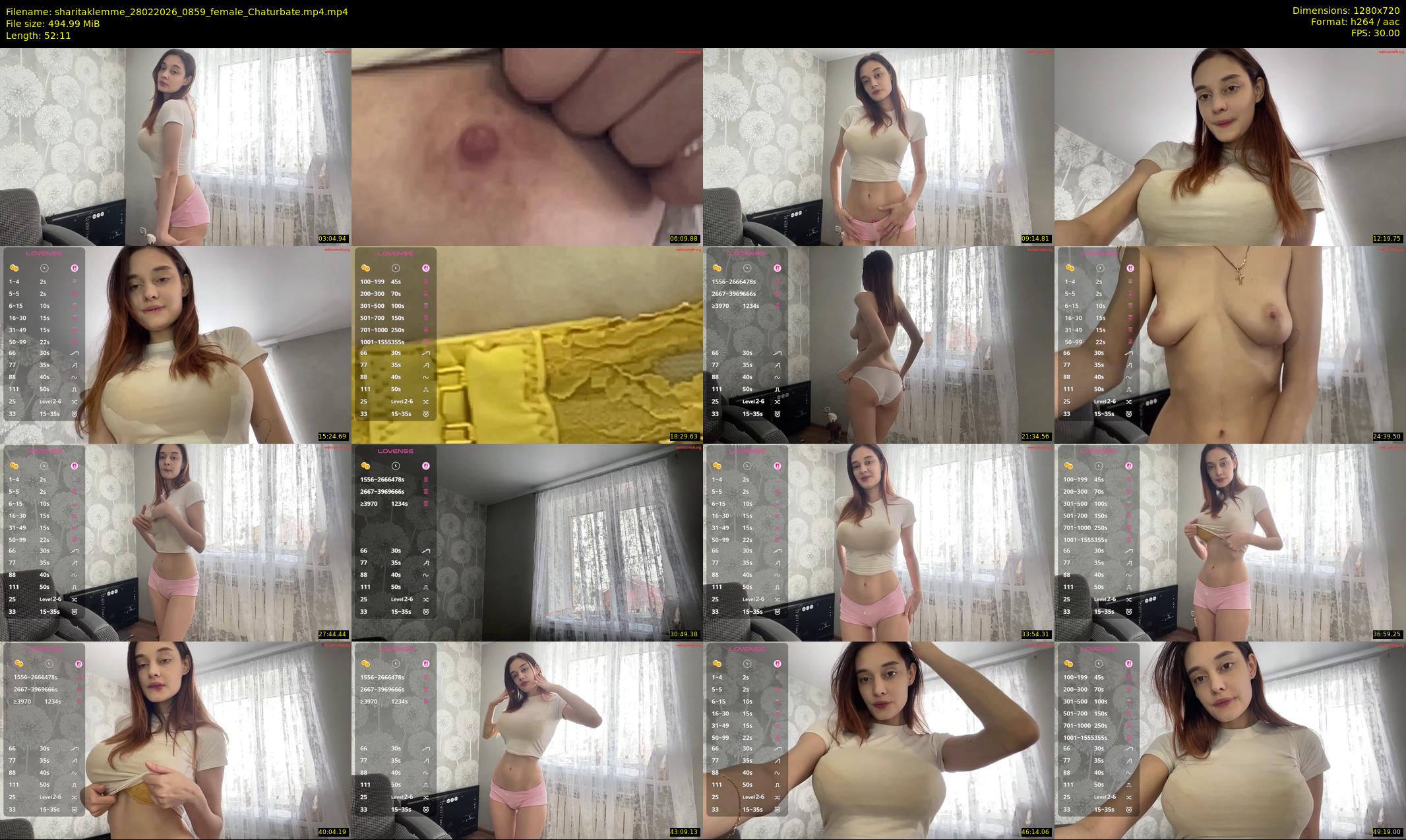 sharitaklemme — 53 minute Chaturbate female cam show recording, 720p, Feb 28, 2026