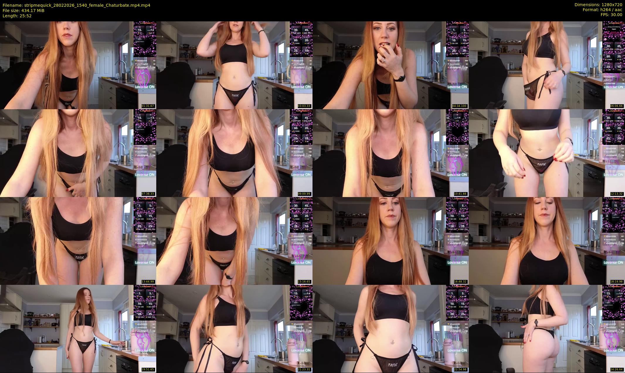 stripmequick — 26 minute Chaturbate female cam show recording, 720p, Feb 28, 2026