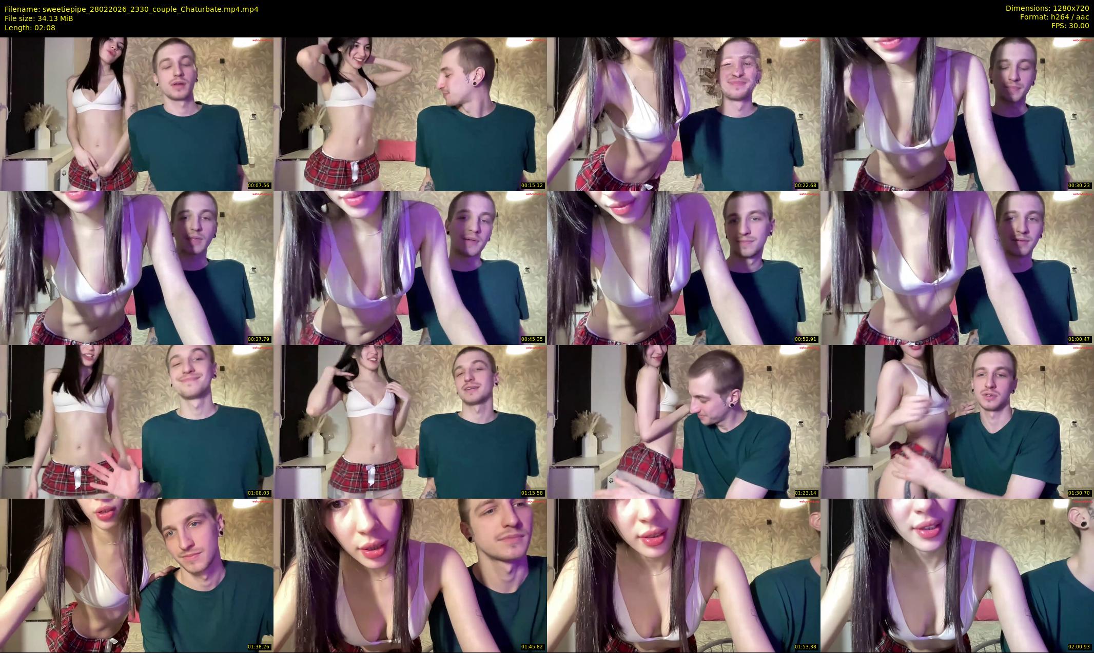 sweetiepipe — 3 minute Chaturbate couple cam show recording, 720p, Feb 28, 2026