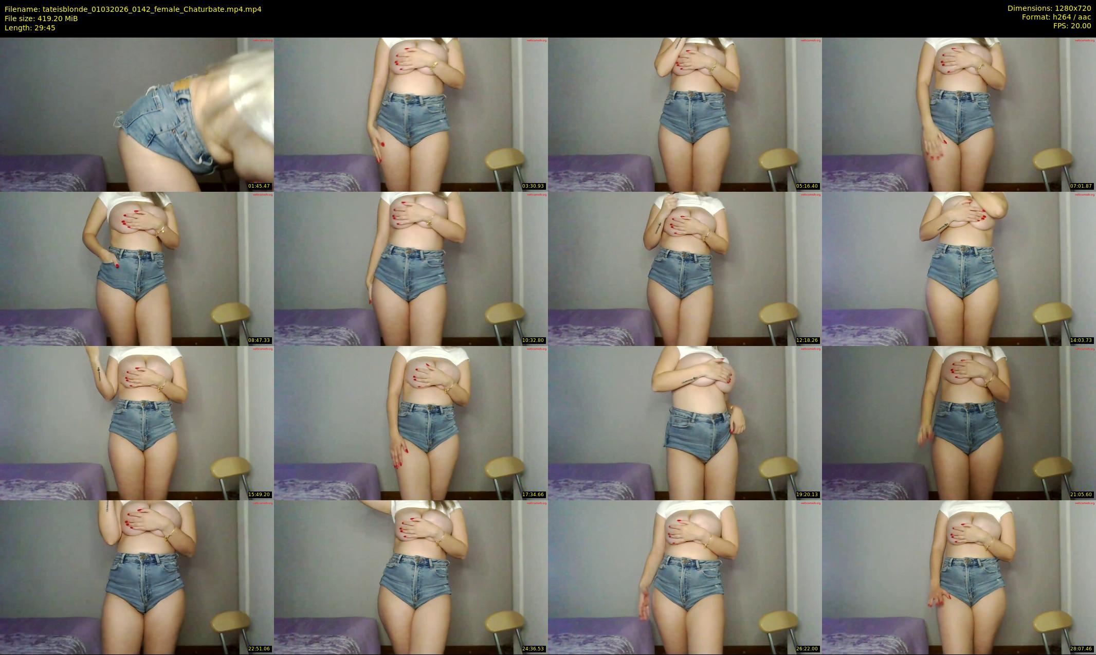 tateisblonde — 30 minute Chaturbate female cam show recording, 720p, Mar 1, 2026