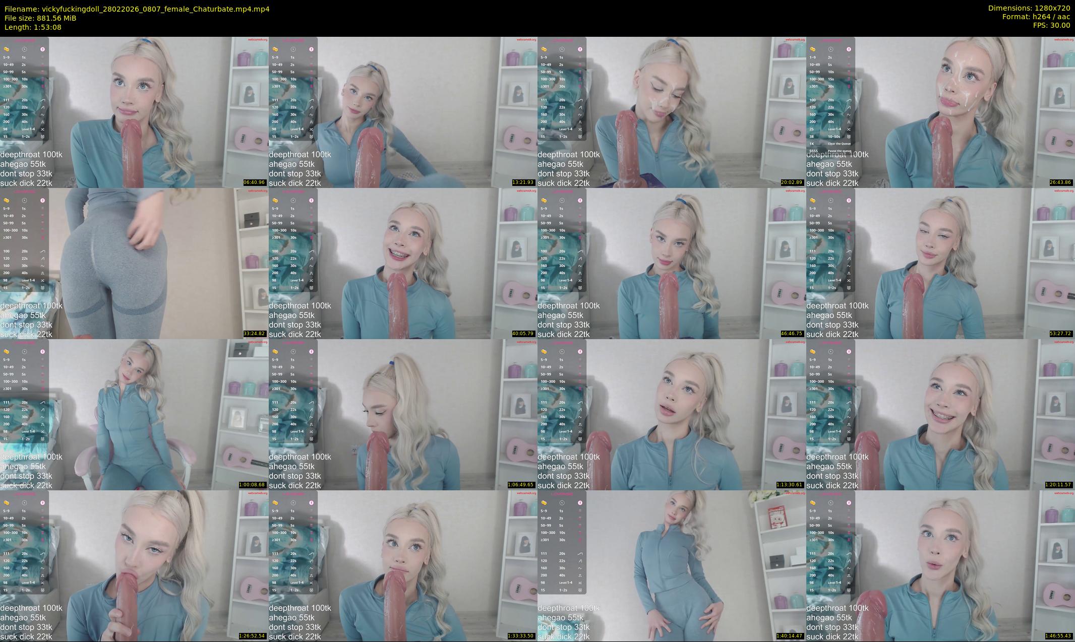 vickyfuckingdoll — 114 minute Chaturbate female cam show recording, 720p, Feb 28, 2026