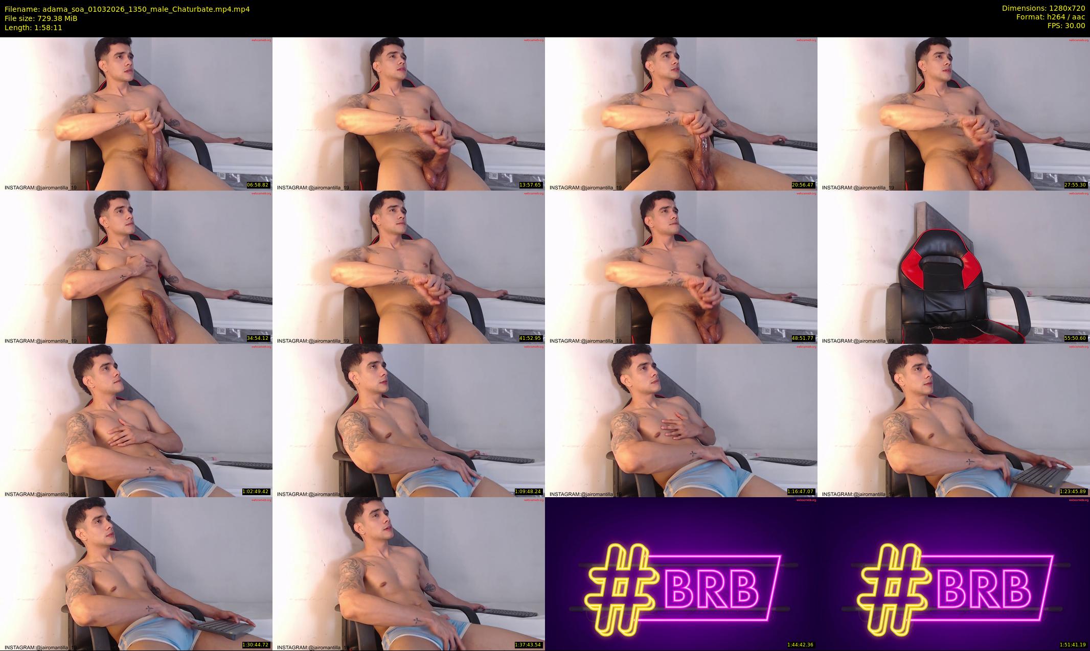 adama_soa — 119 minute Chaturbate male cam show recording, 720p, Mar 1, 2026