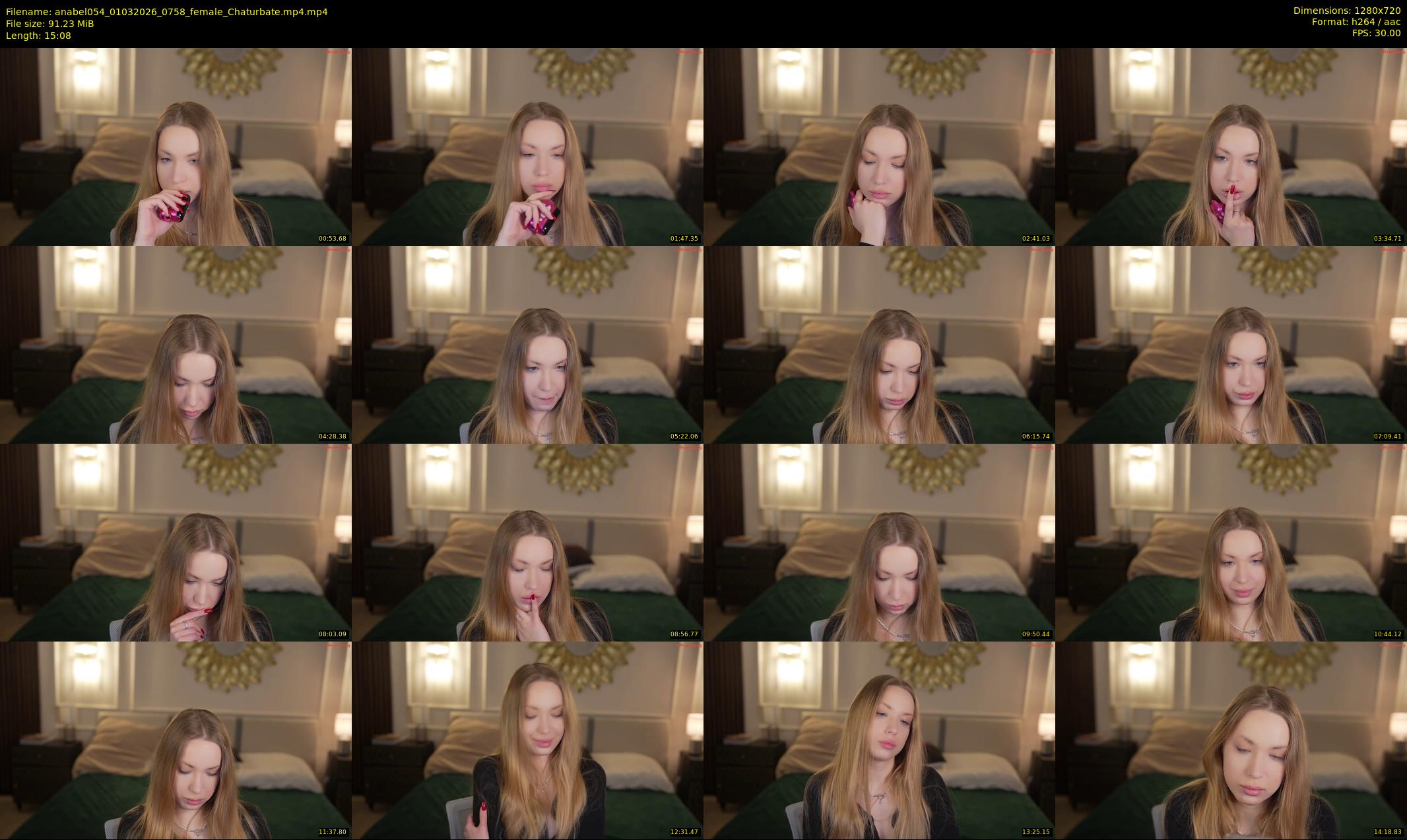 anabel054 — 16 minute Chaturbate female cam show recording, 720p, Mar 1, 2026