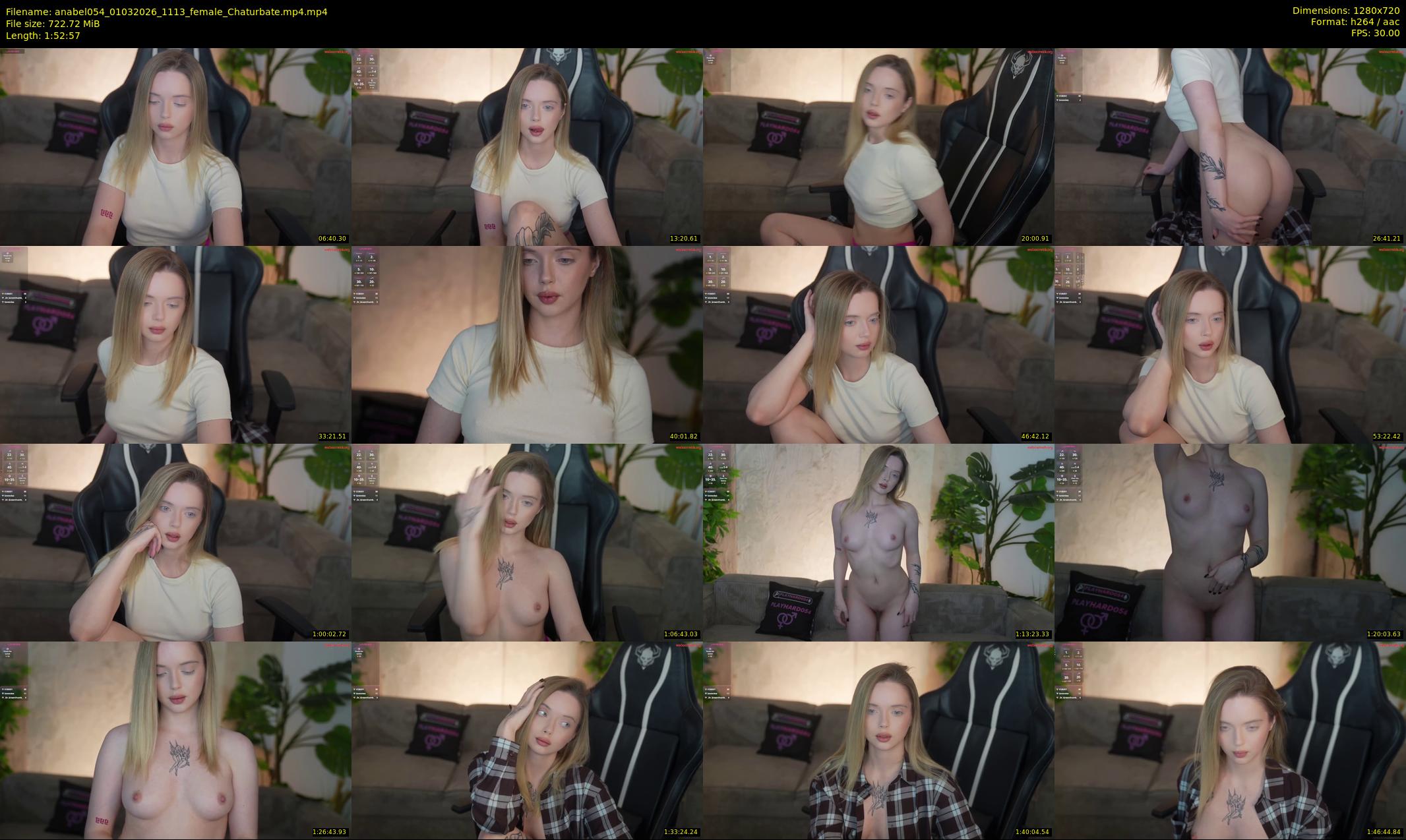 anabel054 — 113 minute Chaturbate female cam show recording, 720p, Mar 1, 2026