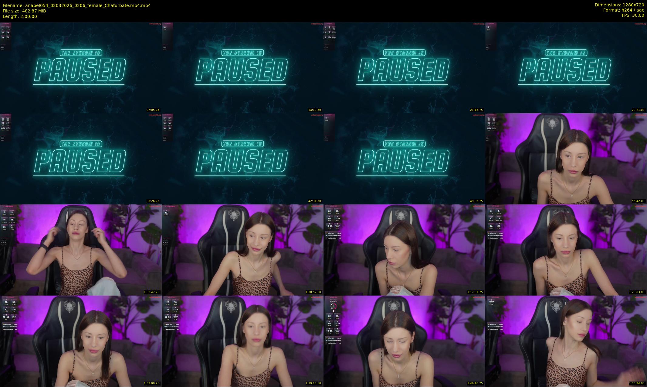 anabel054 — 120 minute Chaturbate female cam show recording, 720p, Mar 2, 2026
