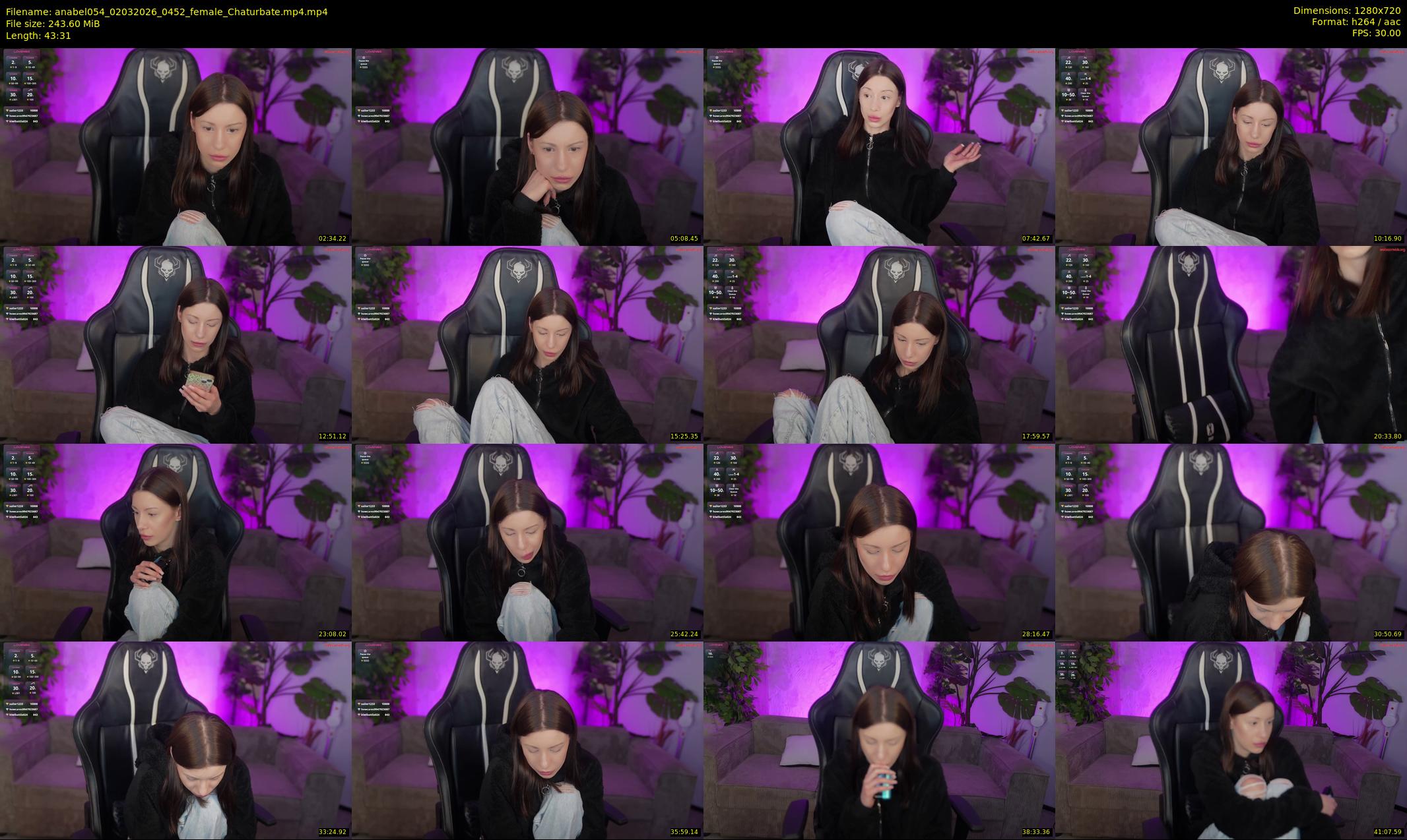 anabel054 — 44 minute Chaturbate female cam show recording, 720p, Mar 2, 2026