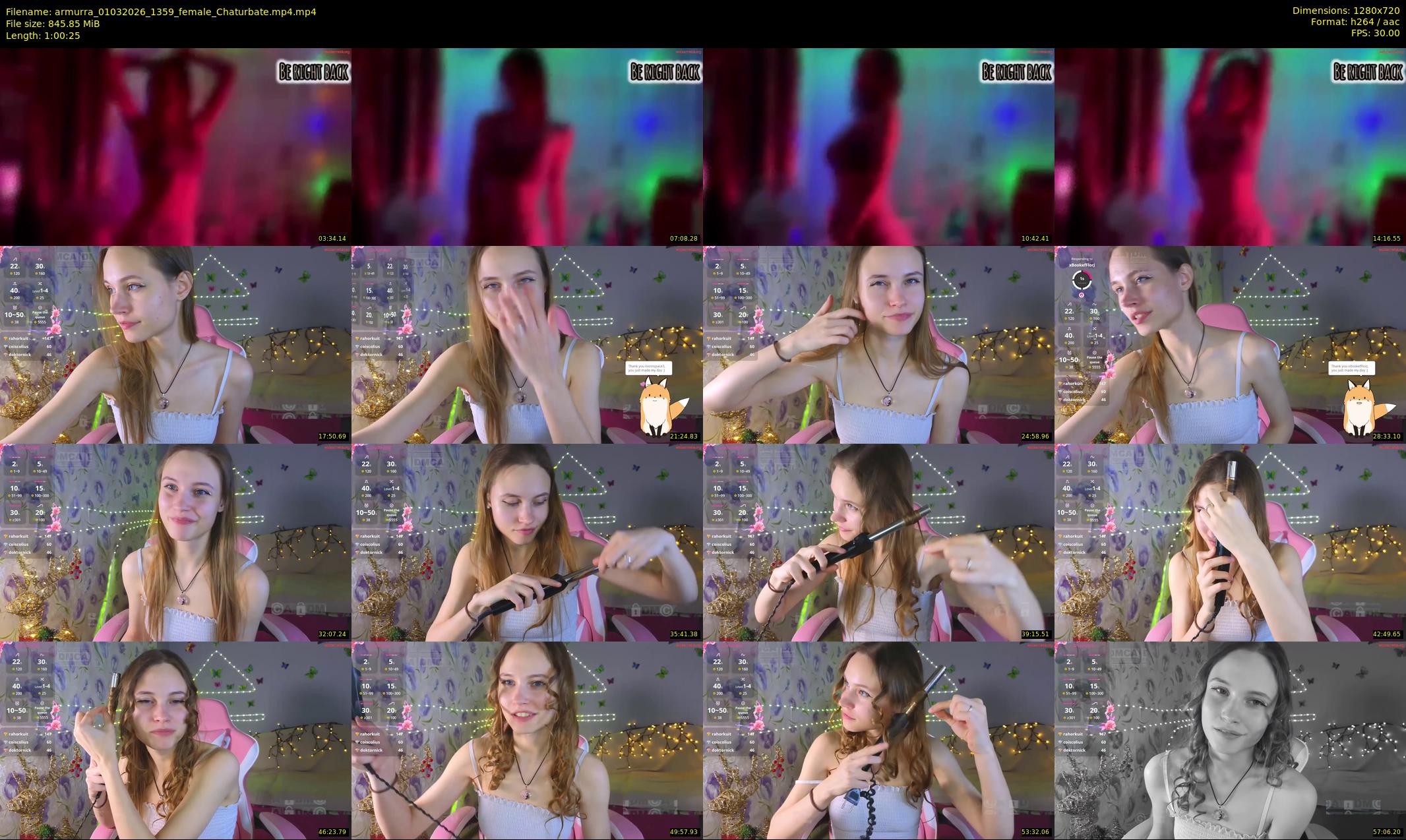 armurra — 61 minute Chaturbate female cam show recording, 720p, Mar 1, 2026